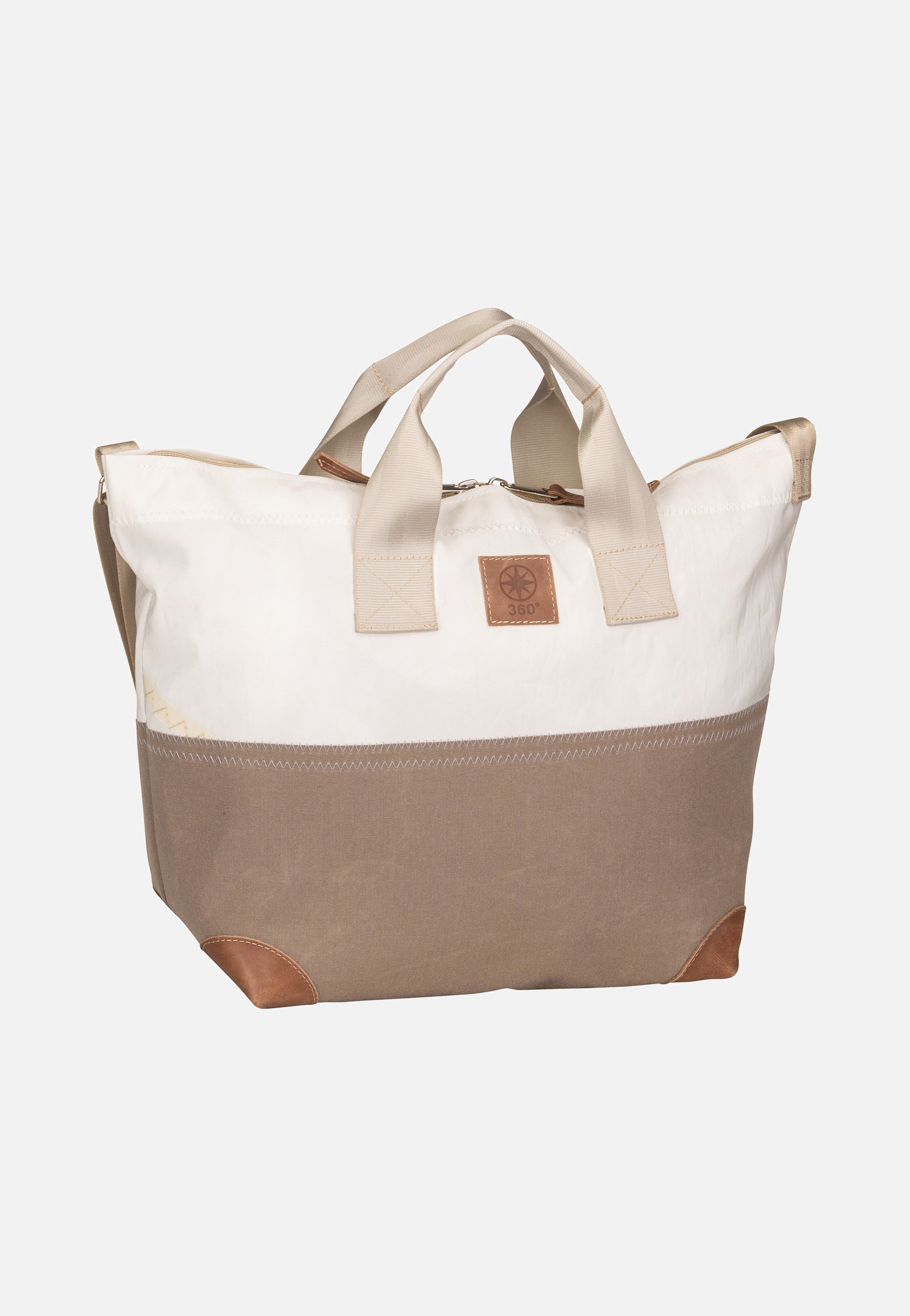 360Grad - Suutje Weiß/Balken Taupe - Crossbody Bag | Neutral-Image