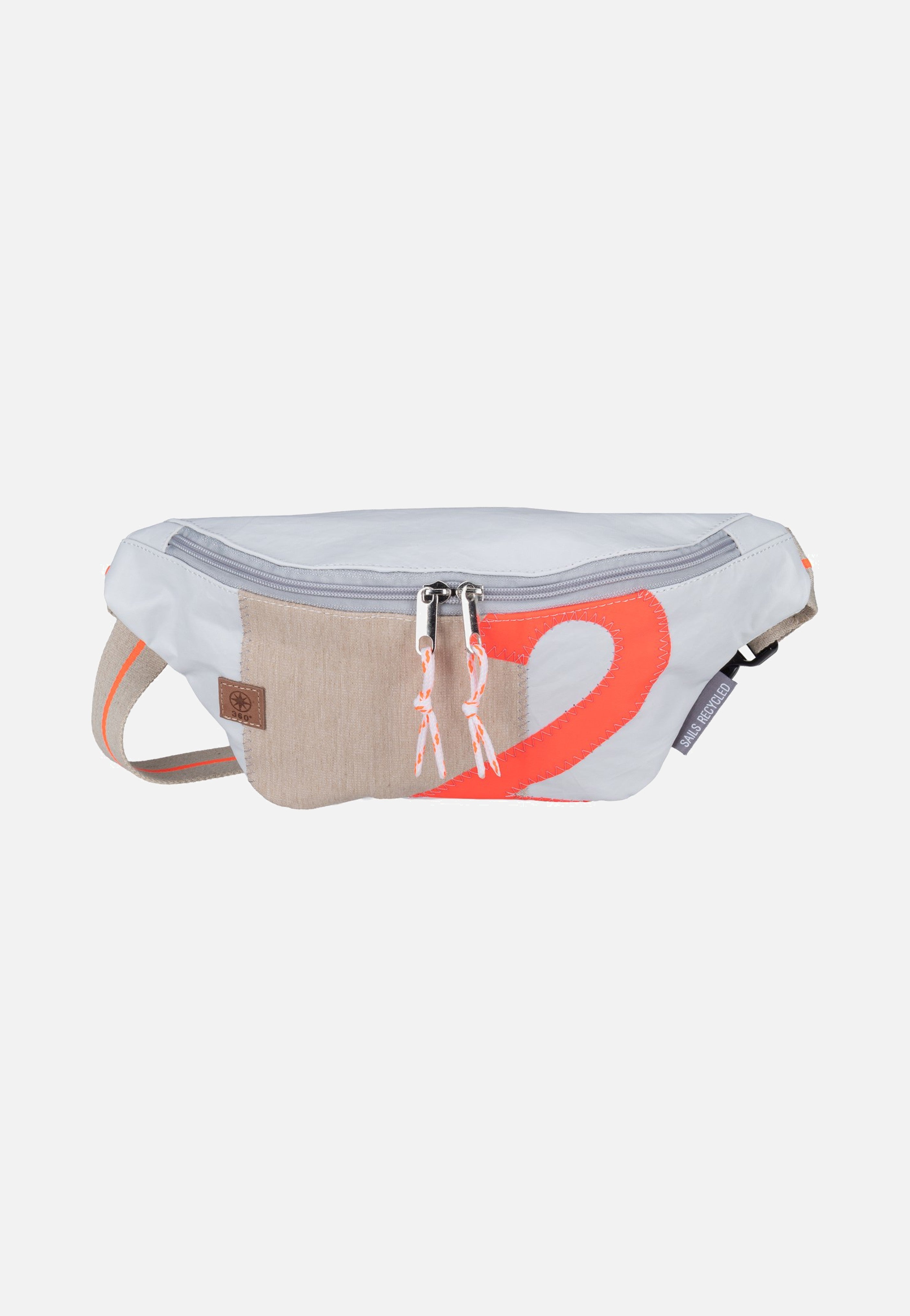 360Grad Knoten Weiss/Sand/Zahl Orange Fanny Pack