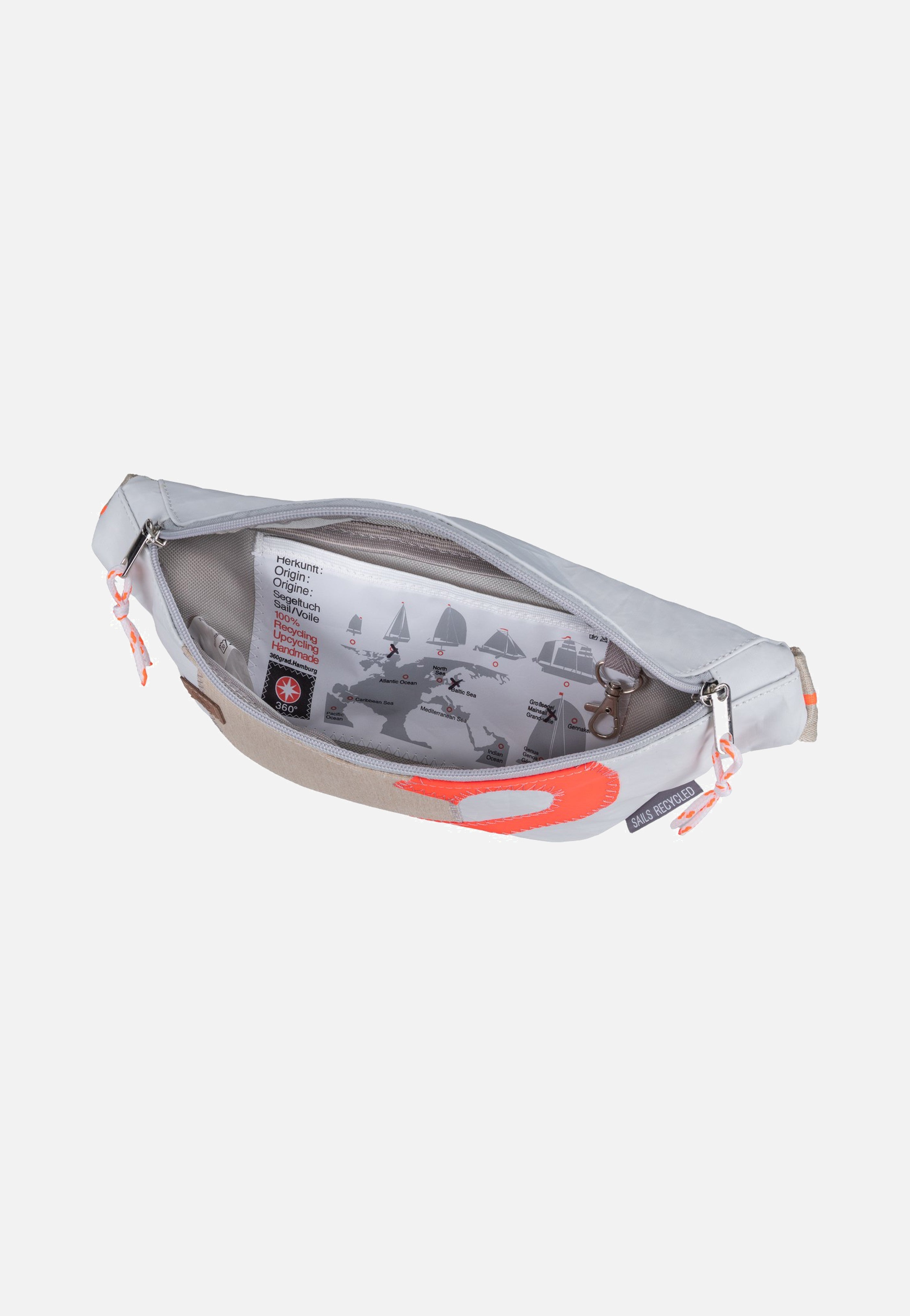 360Grad Knoten Weiss/Sand/Zahl Orange Fanny Pack