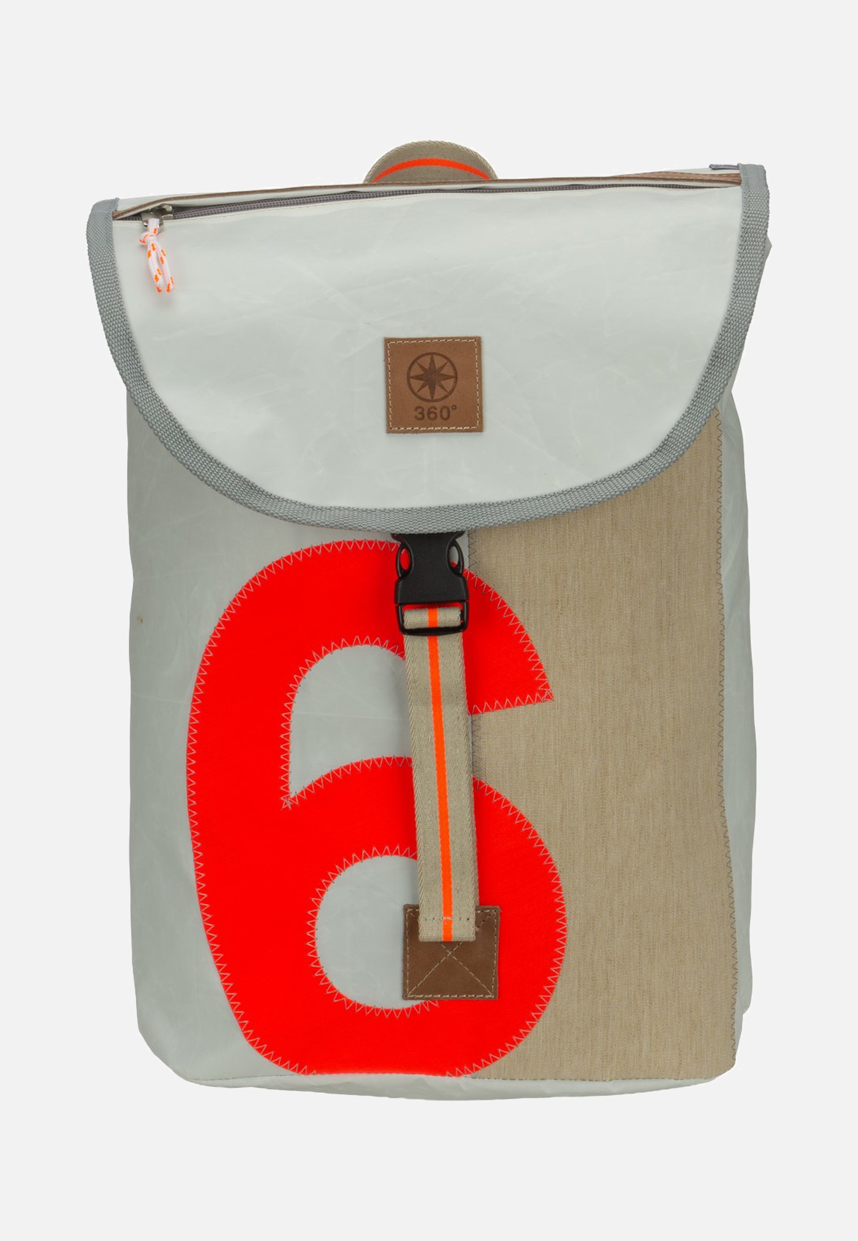 360Grad Landgang Mini Weiss/Grau Backpack