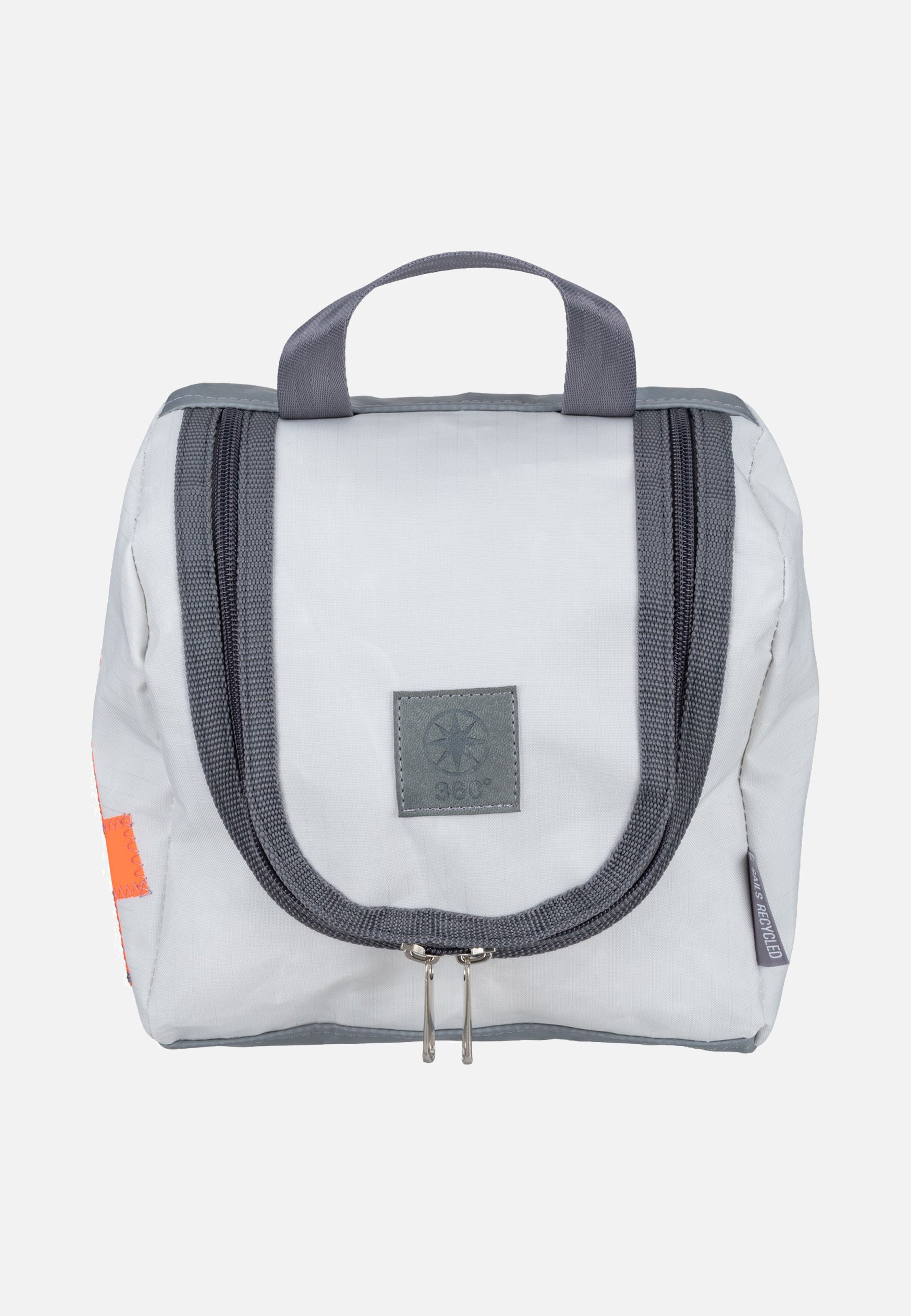 360Grad Matrose XL Weiss/Zahl Neonorange Toiletry Bag