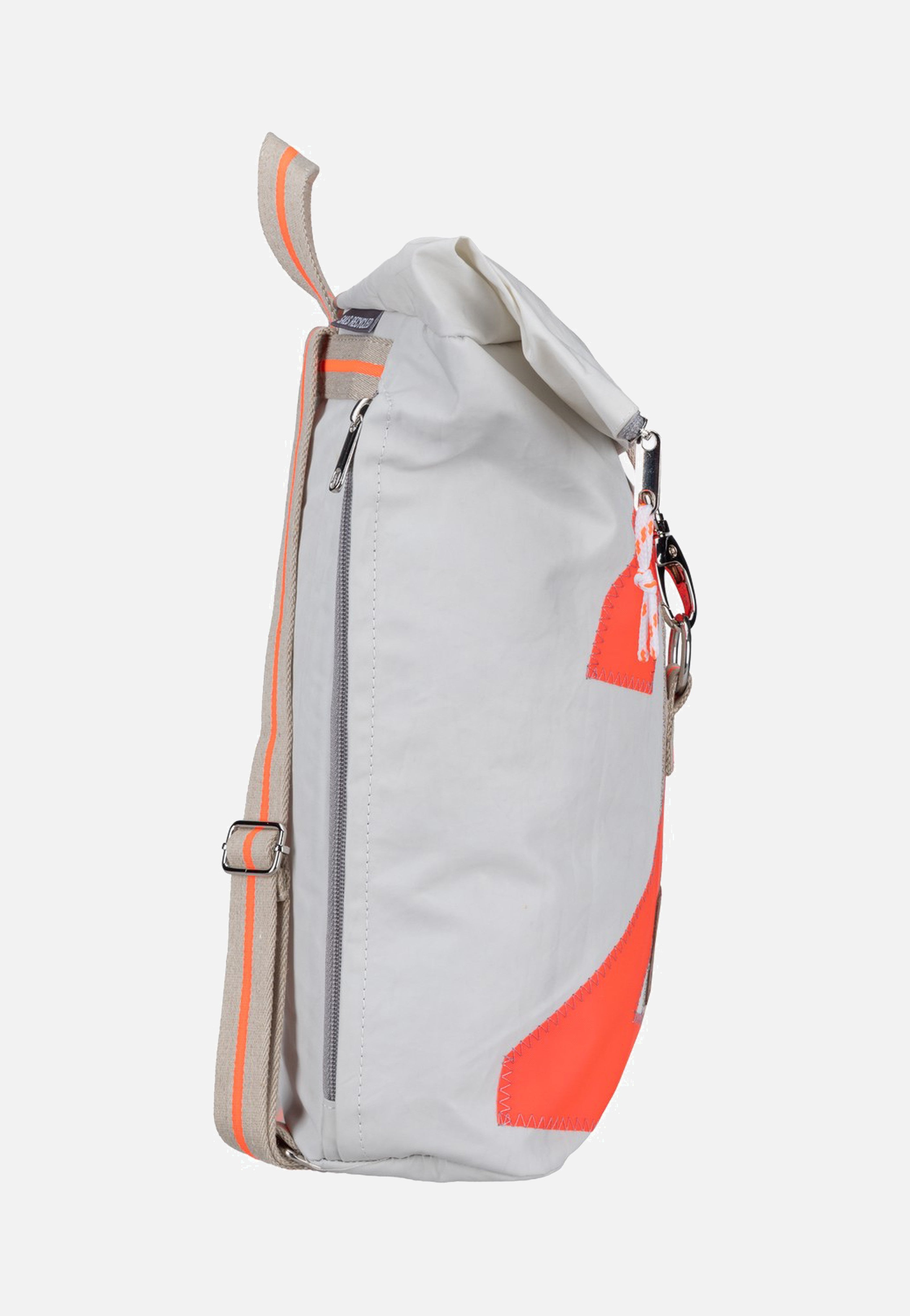 360Grad Möwe Mini Weiss/Sand/Zahl Orange Rolltop Backpack