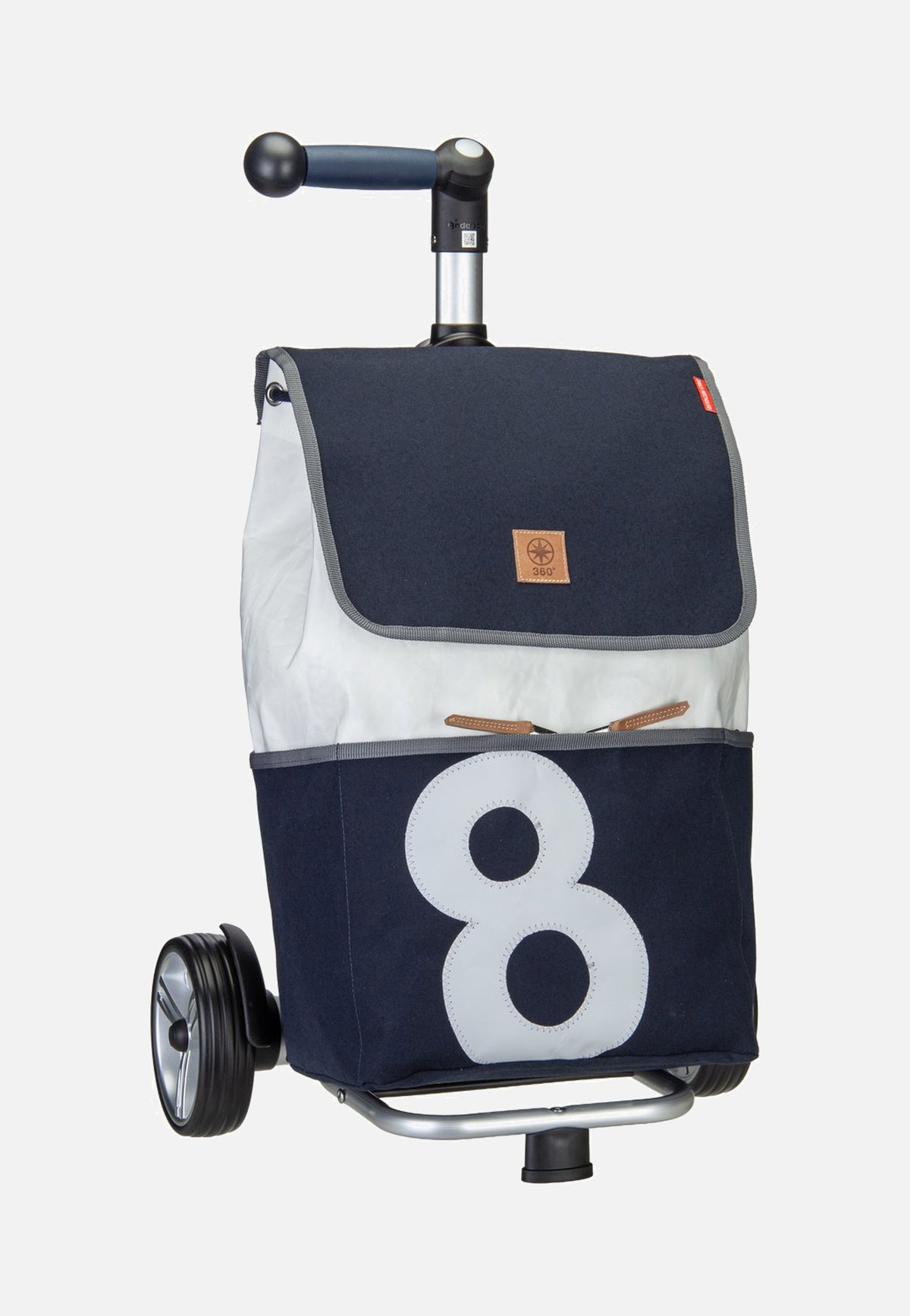 360Grad Mole Blau/Weiß Shopping Trolley
