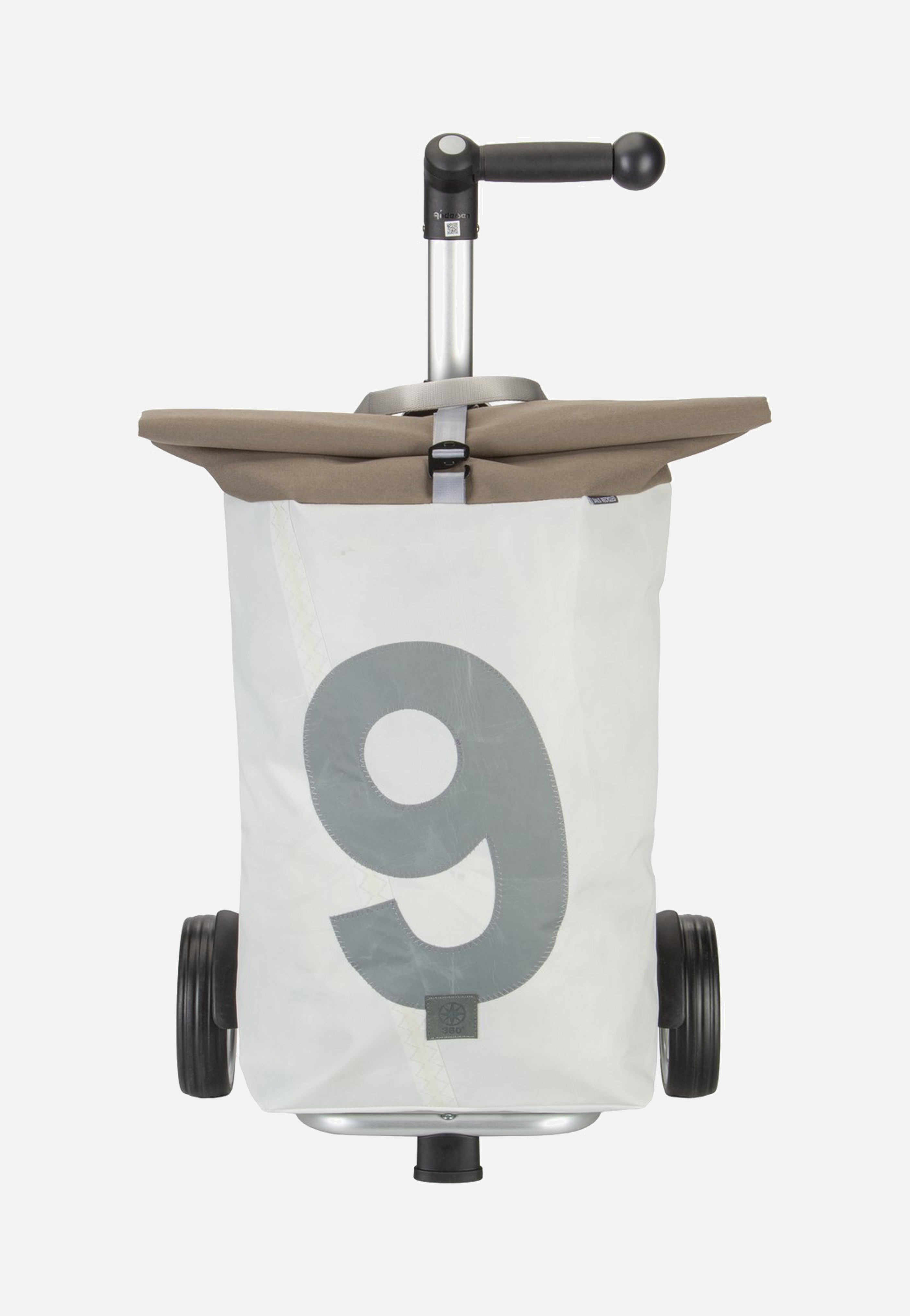 360Grad - Steg Weiss/Taupe/Zahl 9 Hellgrau - Shopping Trolley | Neutral-Image