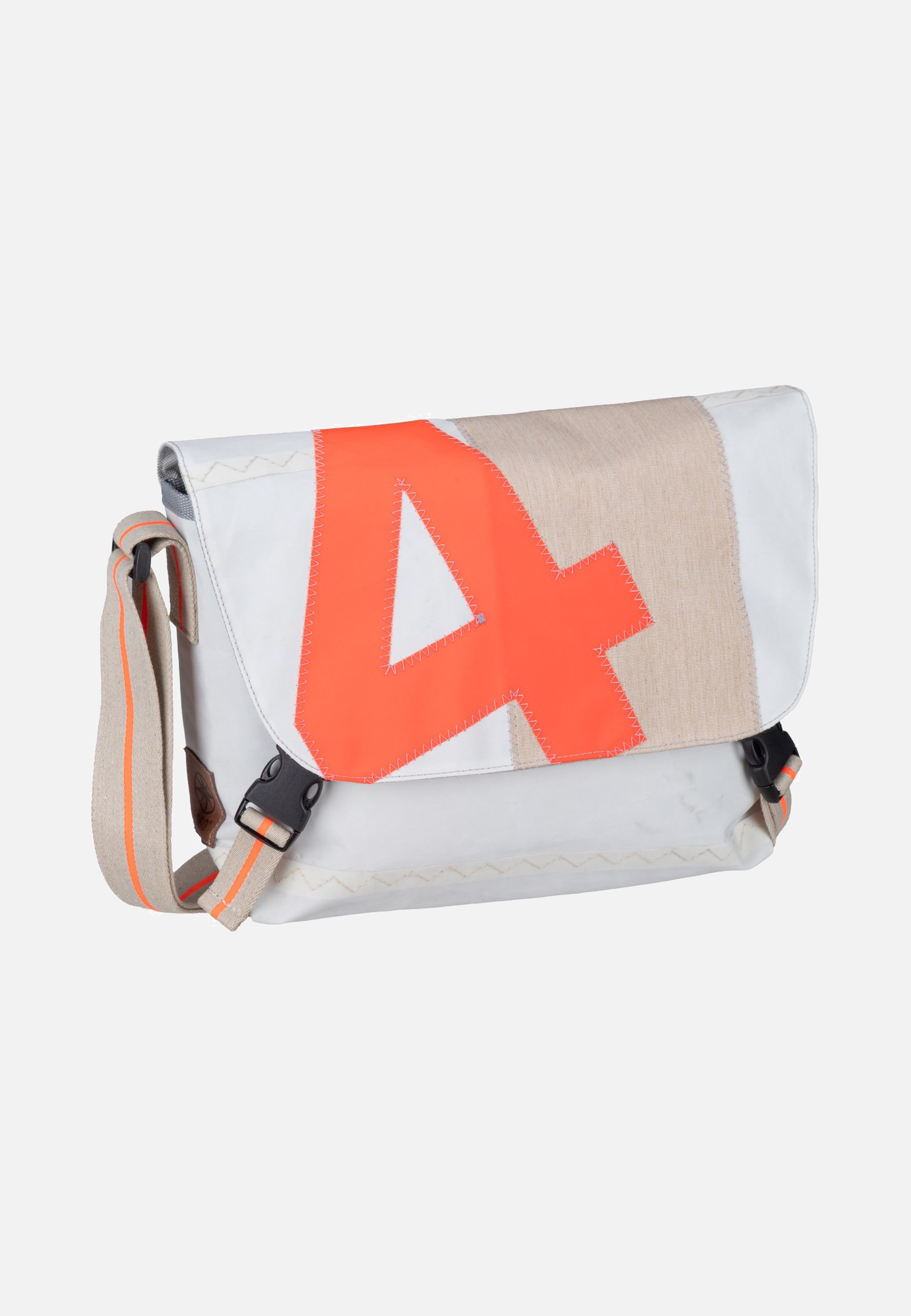 360Grad Törn Weiss/Sand/Zahl Orange Messenger Bag