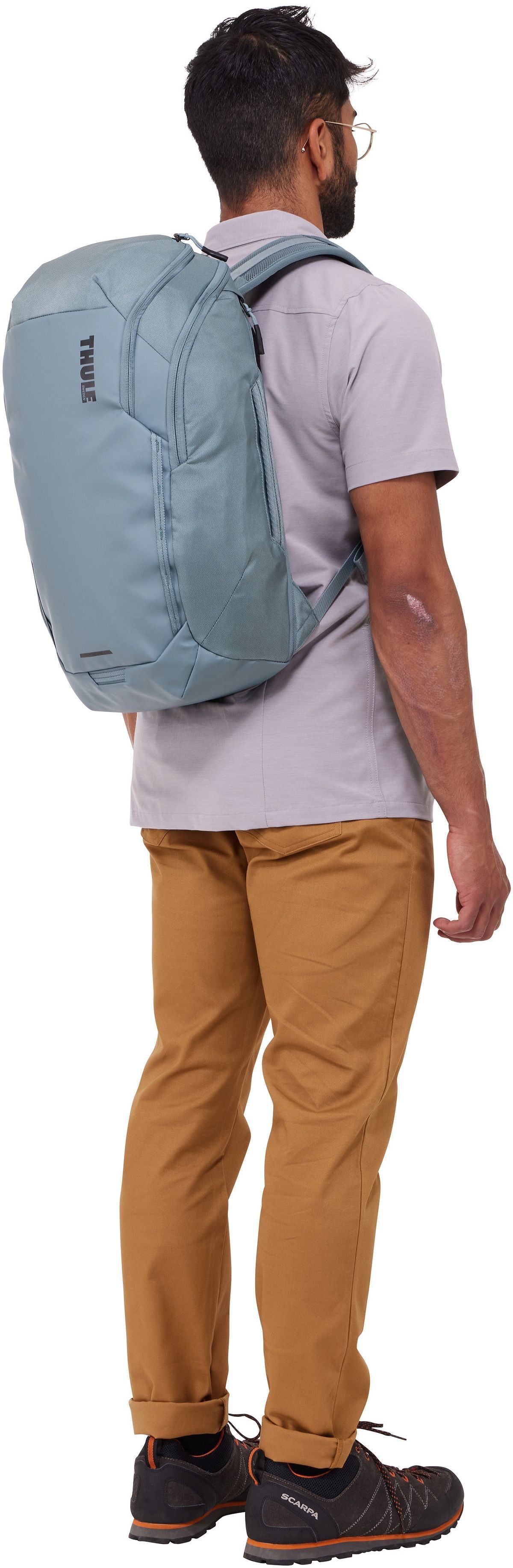 Thule Chasm Laptop 26L Pond Gray Backpack – Silhouette View