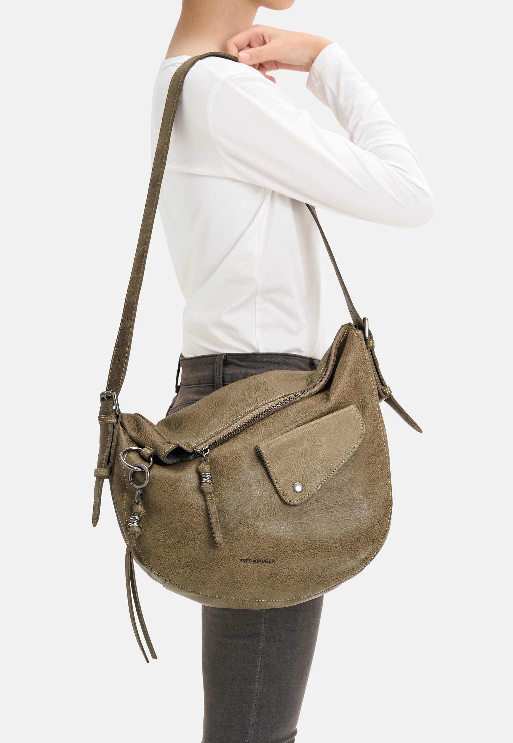 Fredsbruder - My Forever Friend Shoulderbag With Front Pocket Muddy Khaki - Shoulder Bag | Women-Image