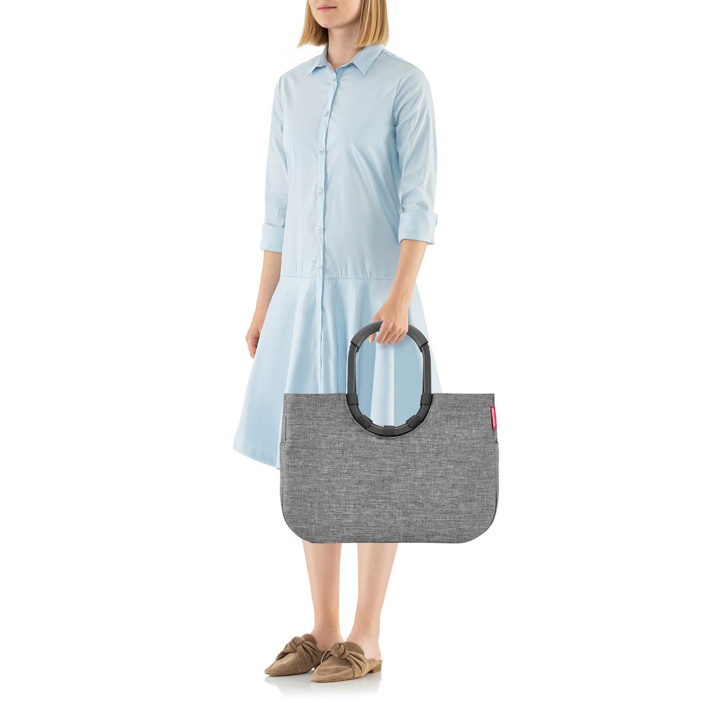 reisenthel loopshopper L Twist Silver Carrello della spesa – Vista Silhouette