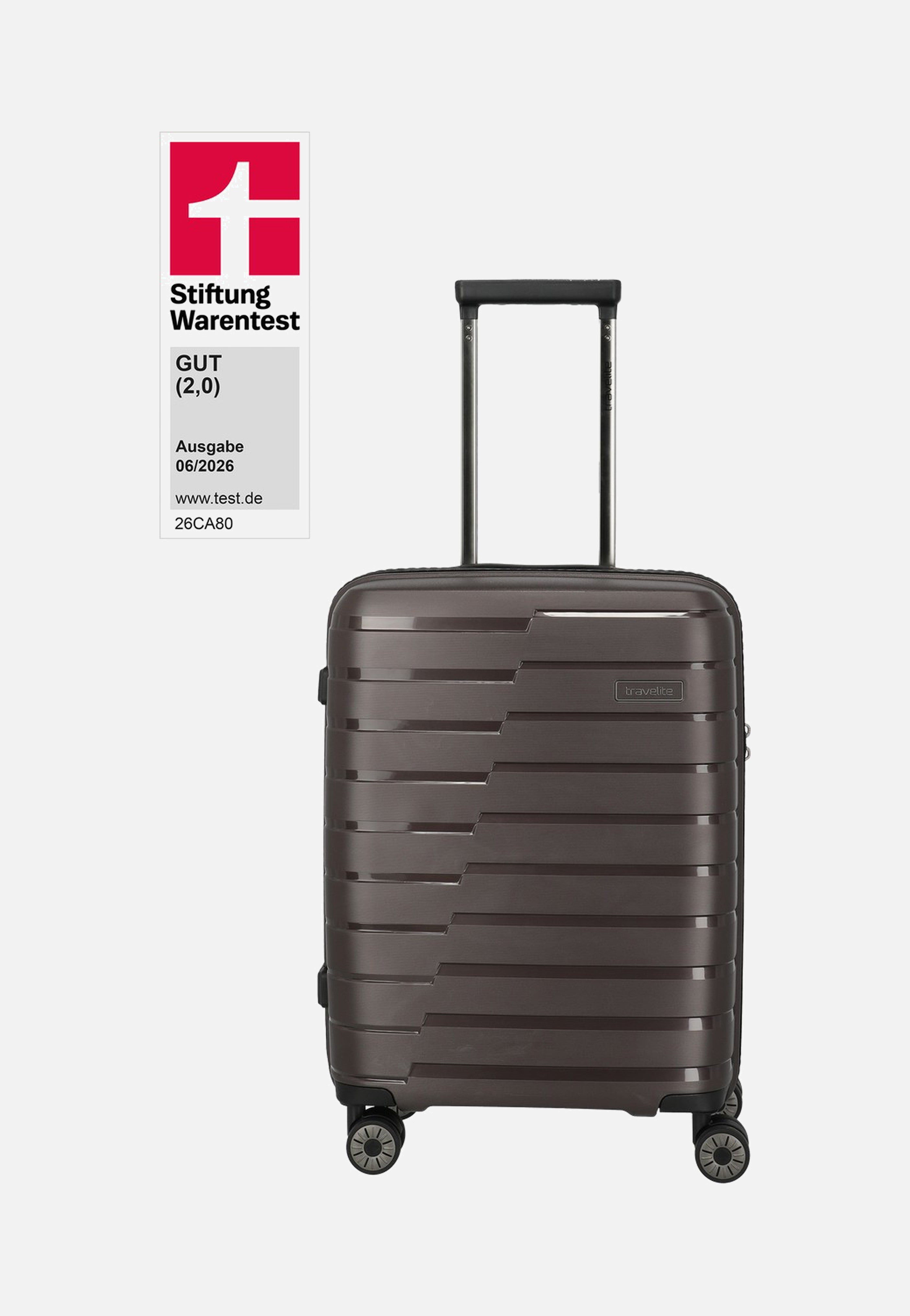 travelite Air Base 4-Rad Trolley S Coffee Suitcase