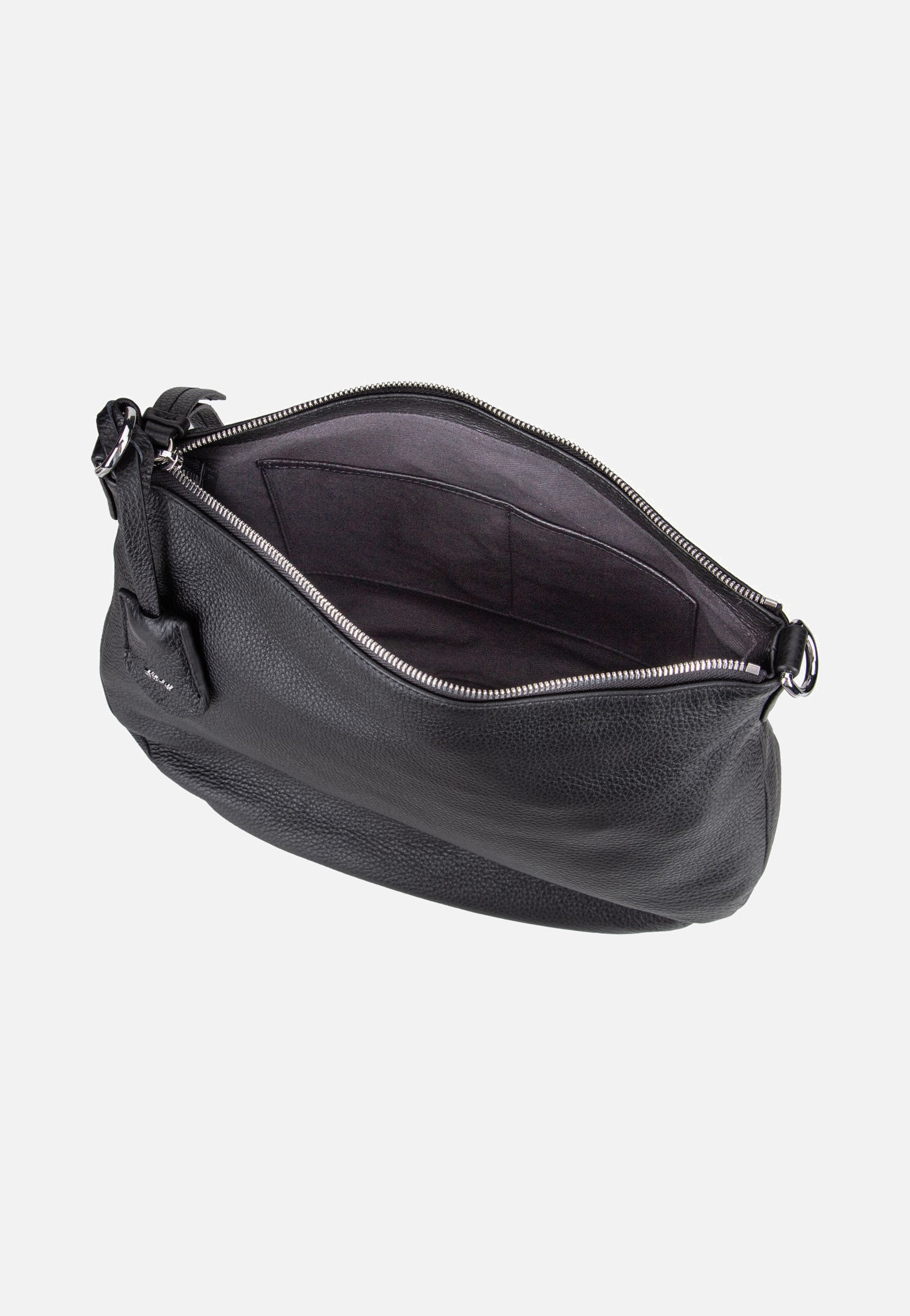 abro Juna Small Black/Nickel Hobo Bag
