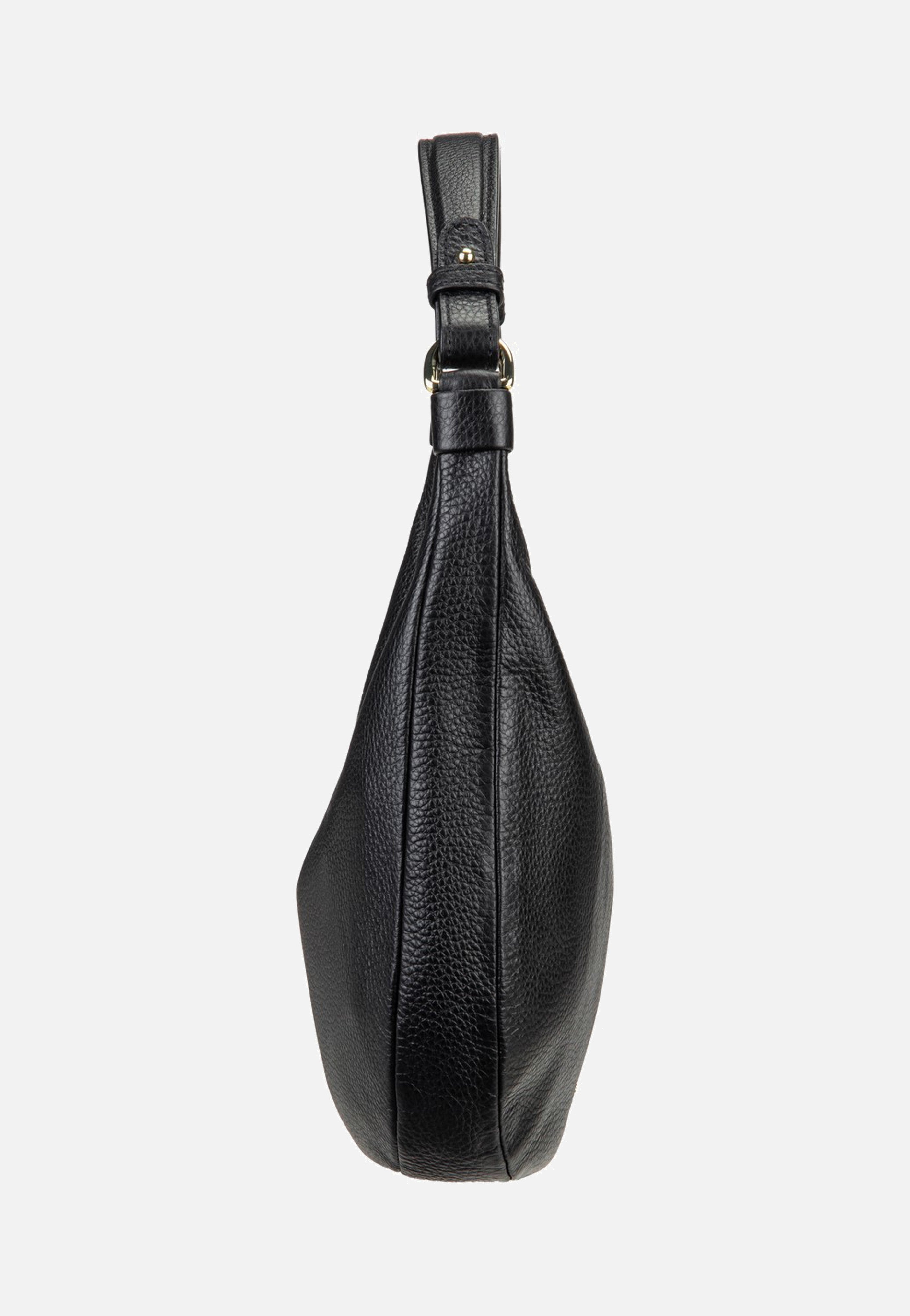 abro Nana Mini Black/Gold Hobo Bag