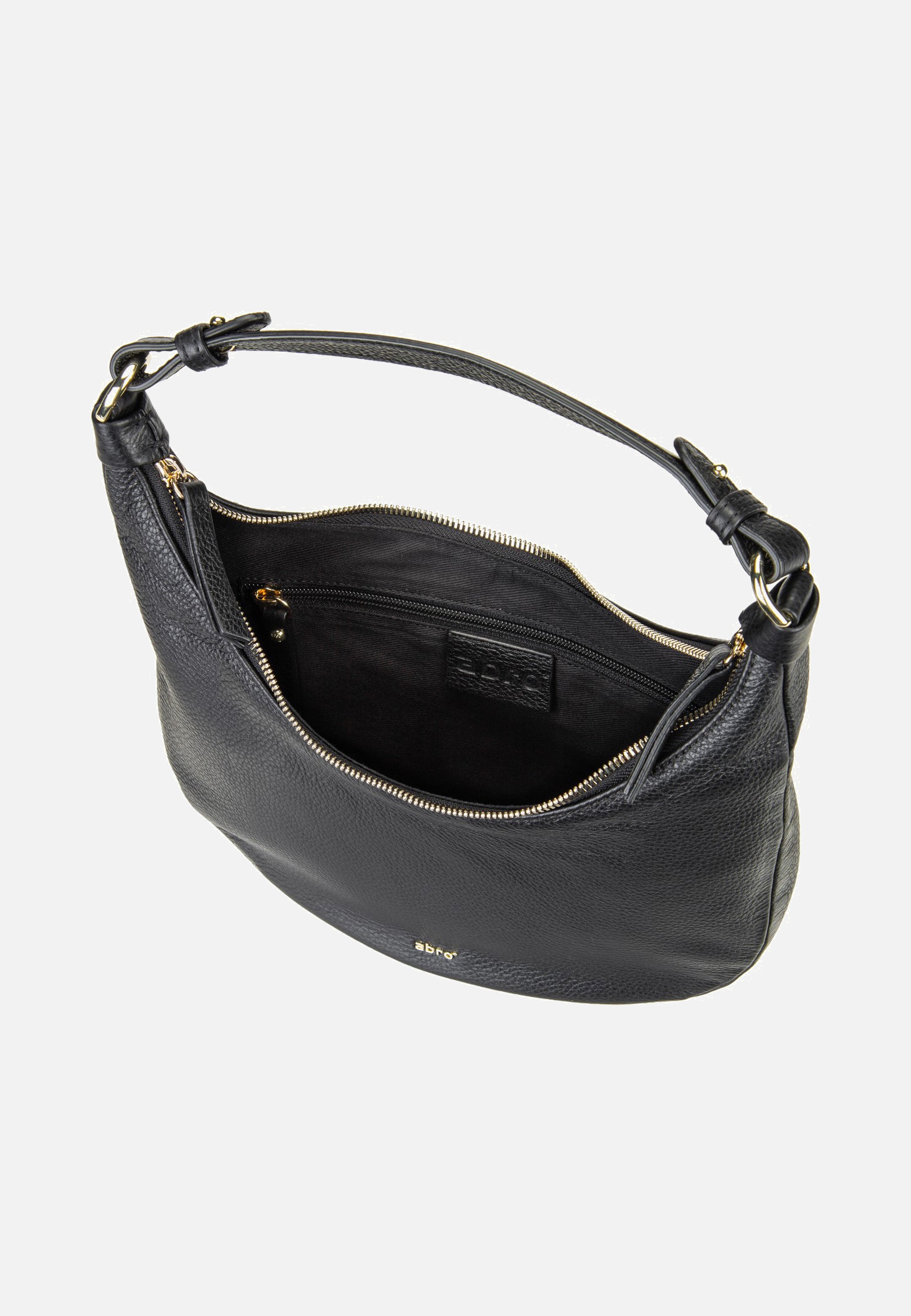 abro Nana Mini Black/Gold Hobo Bag