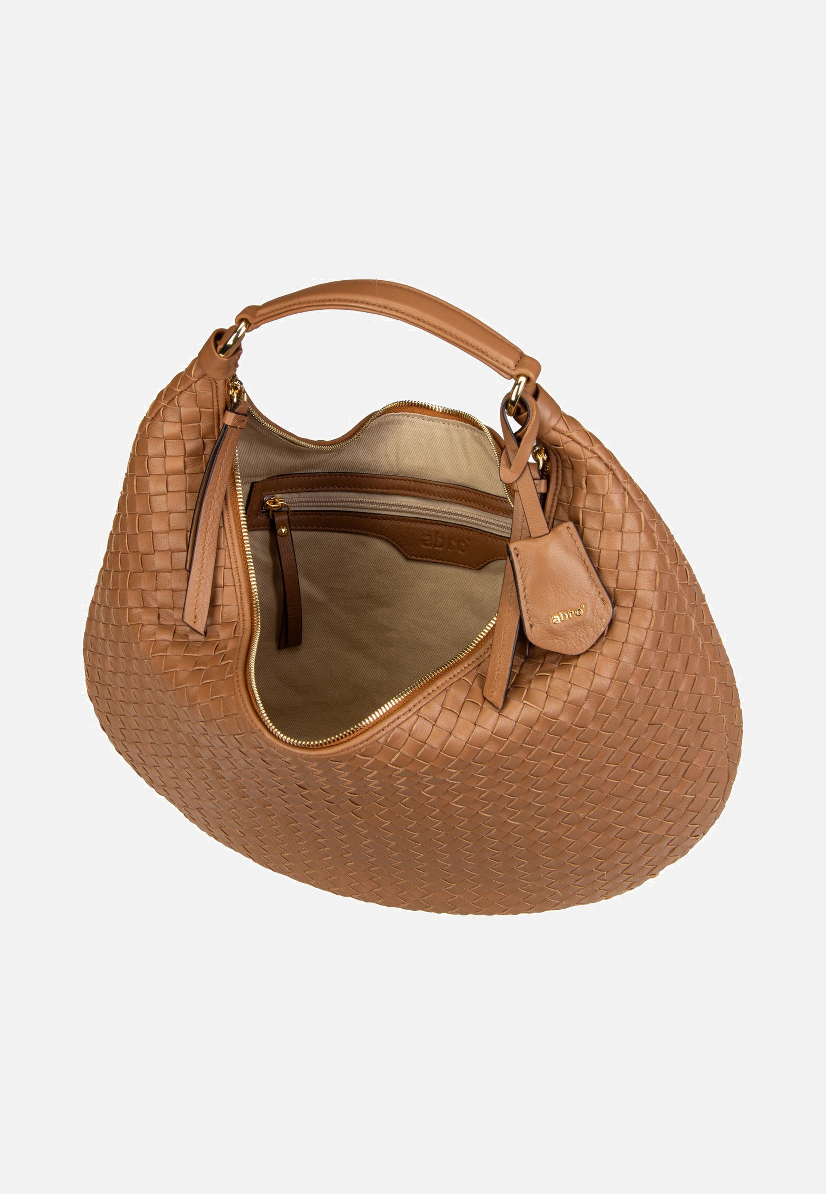 abro - Nana Piuma Weaving Cuoio - Hobo Bag | Neutral-Image