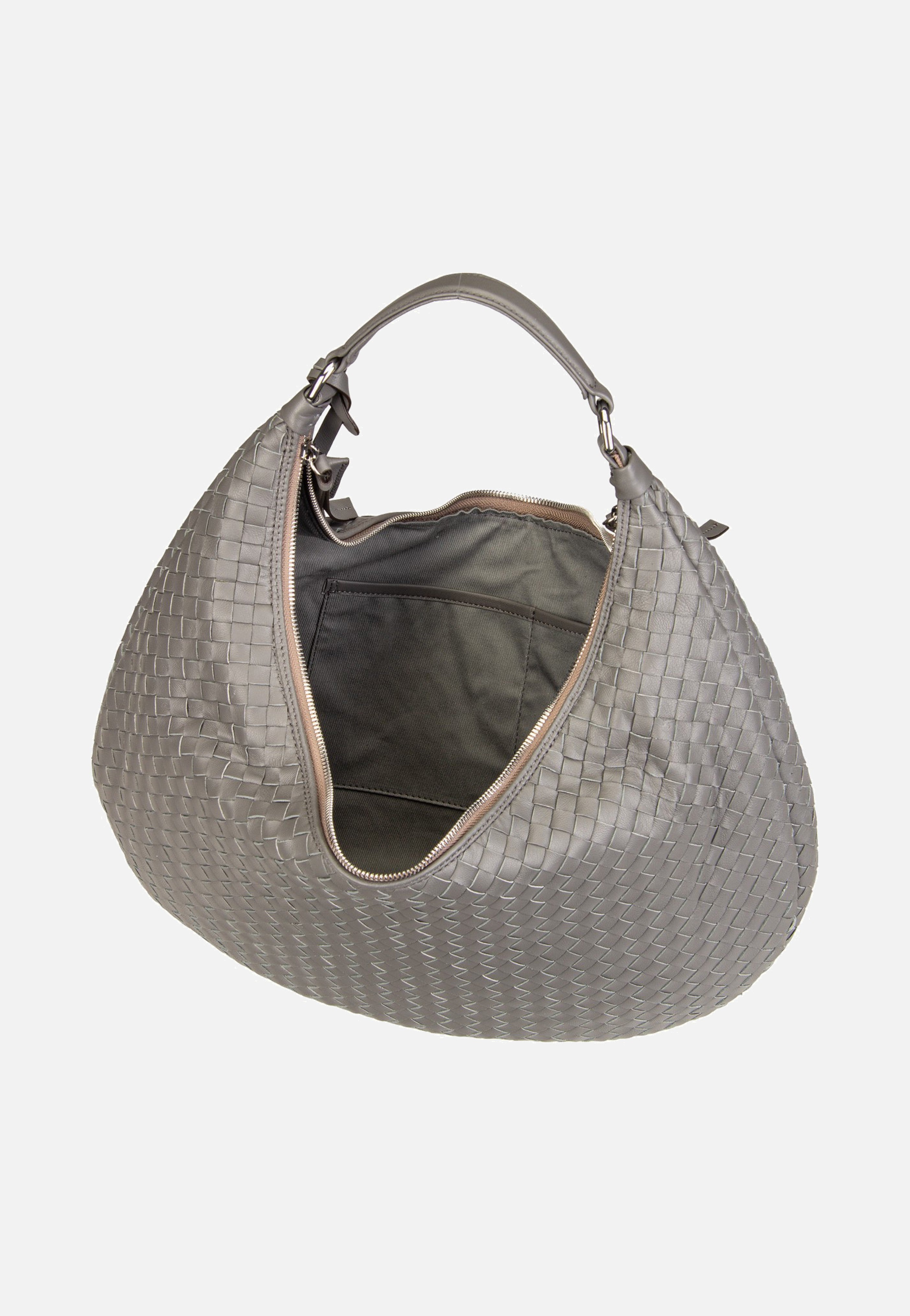 abro Nana Piuma Weaving Zinc Hobo Bag