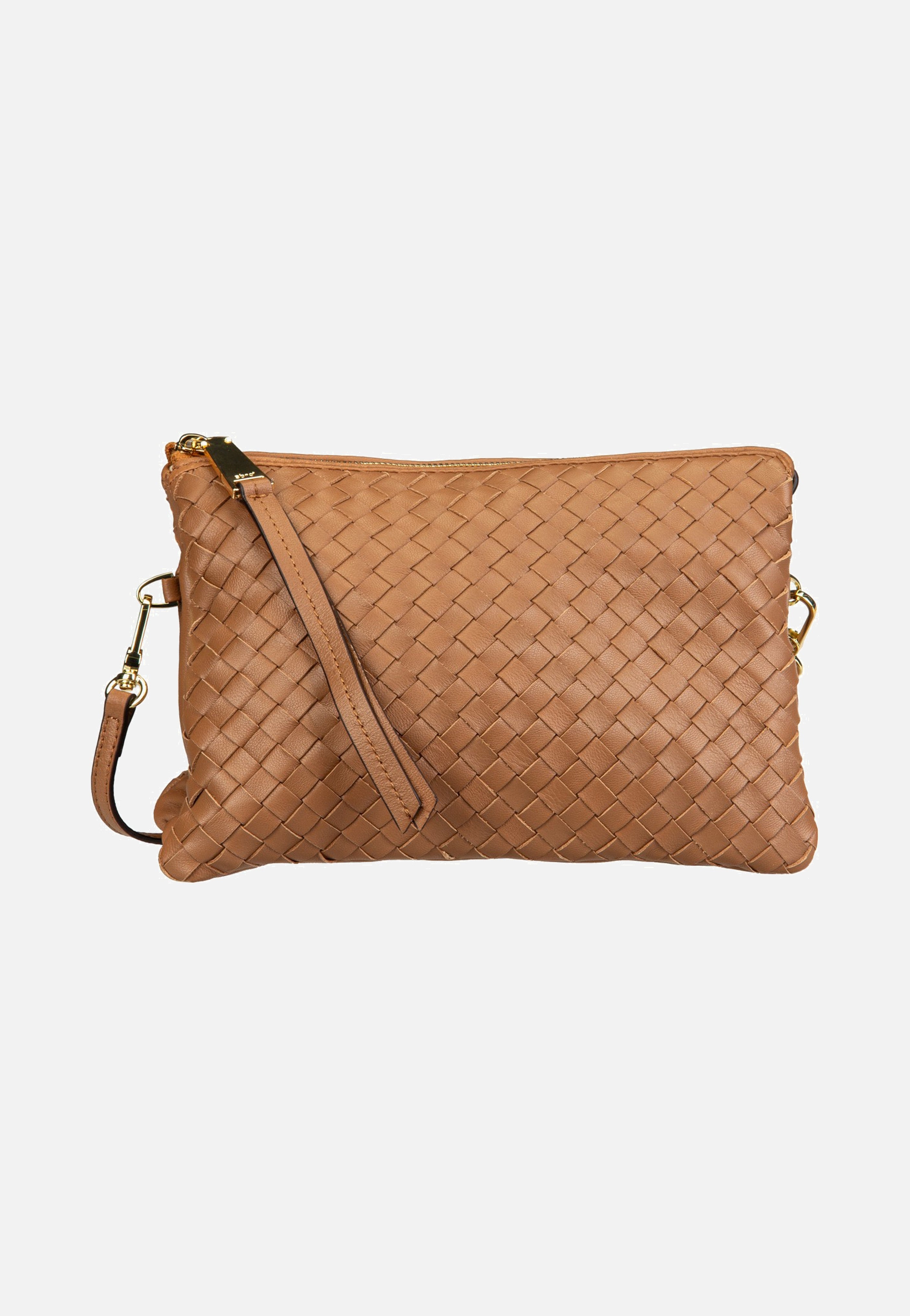 abro Threefold Piuma Weaving Cuoio Crossbody Bag