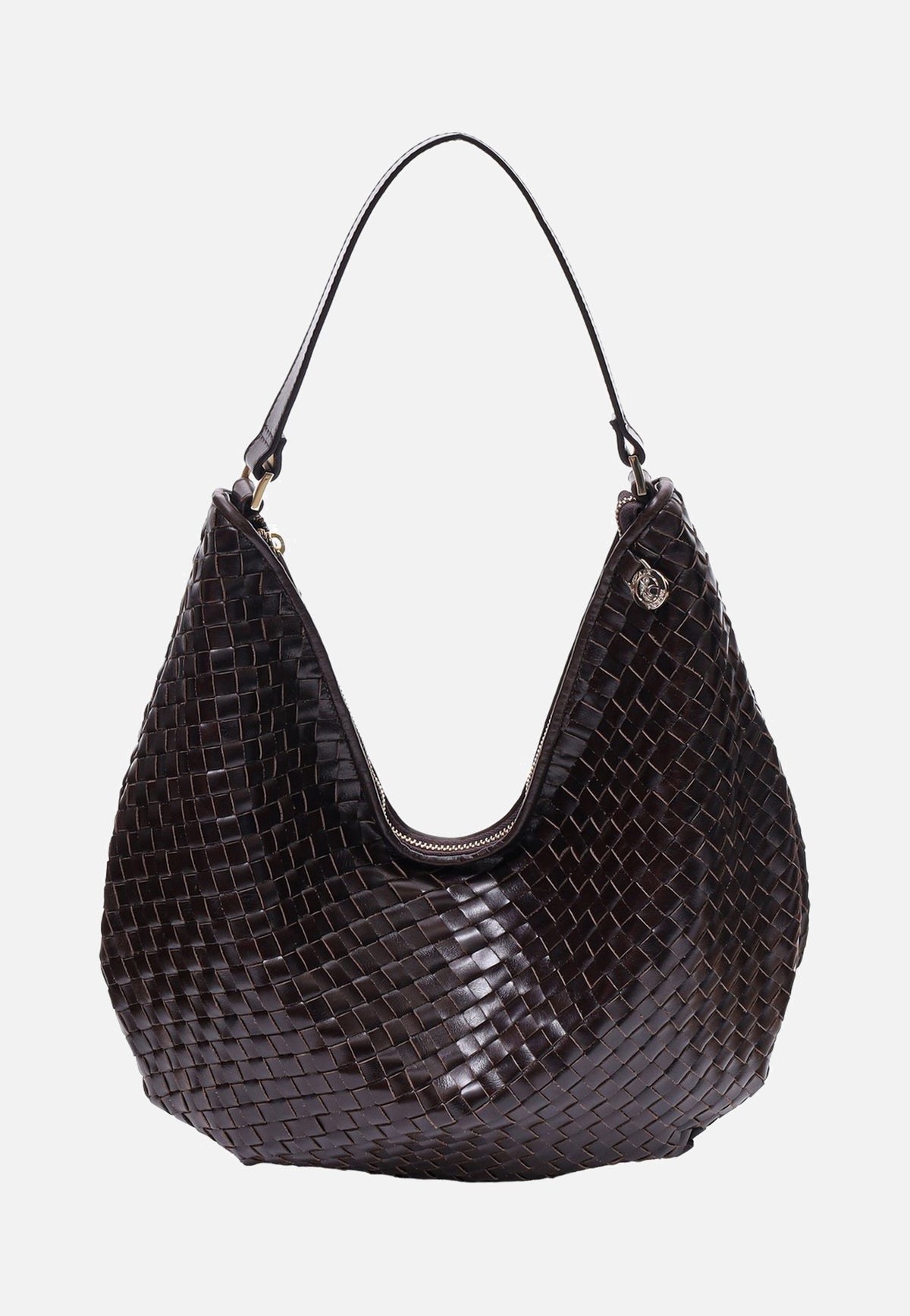 Adax Salerno Mindy Dark Brown Hobo Bag