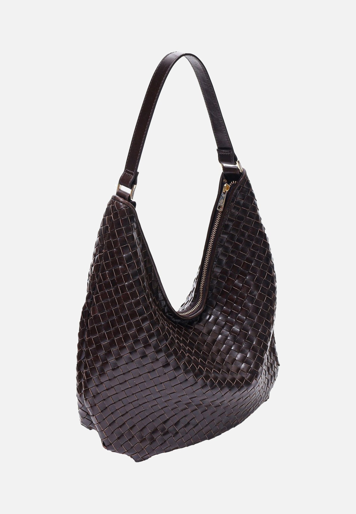 Adax Salerno Mindy Dark Brown Hobo Bag