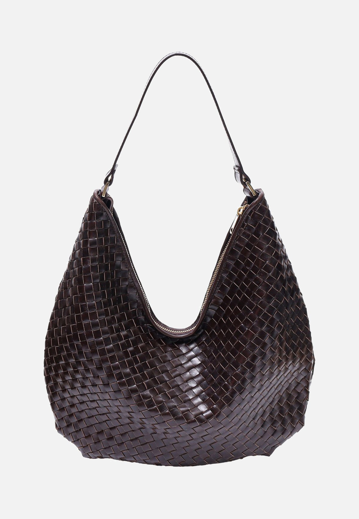 Adax Salerno Mindy Dark Brown Hobo Bag
