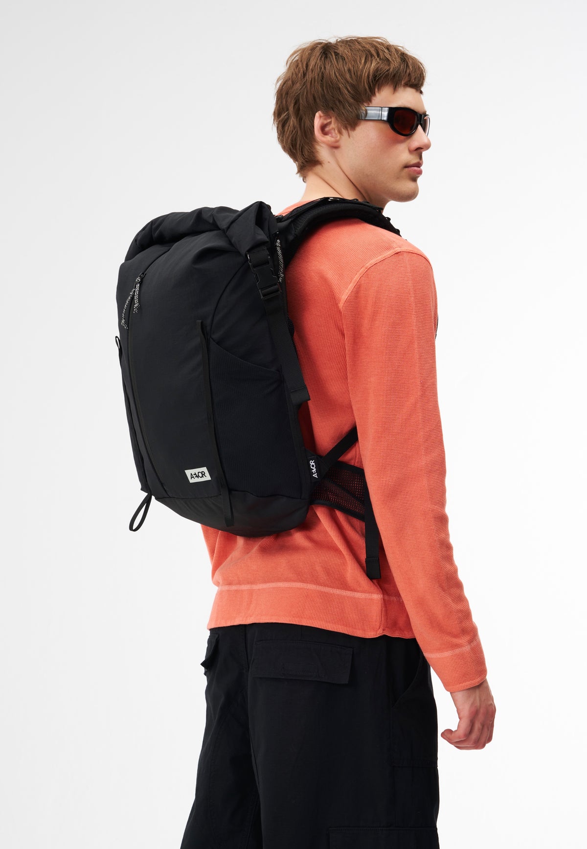 AEVOR Active Pack Black Rolltop Backpack