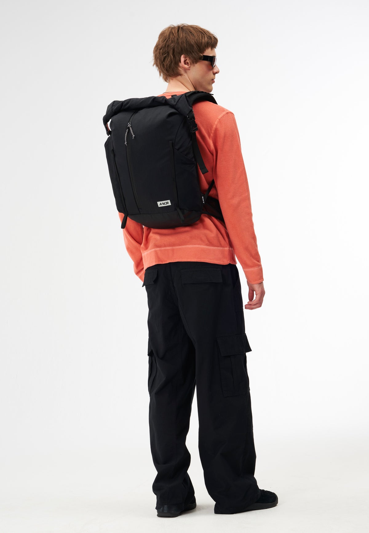 AEVOR Active Pack Black Rolltop Backpack