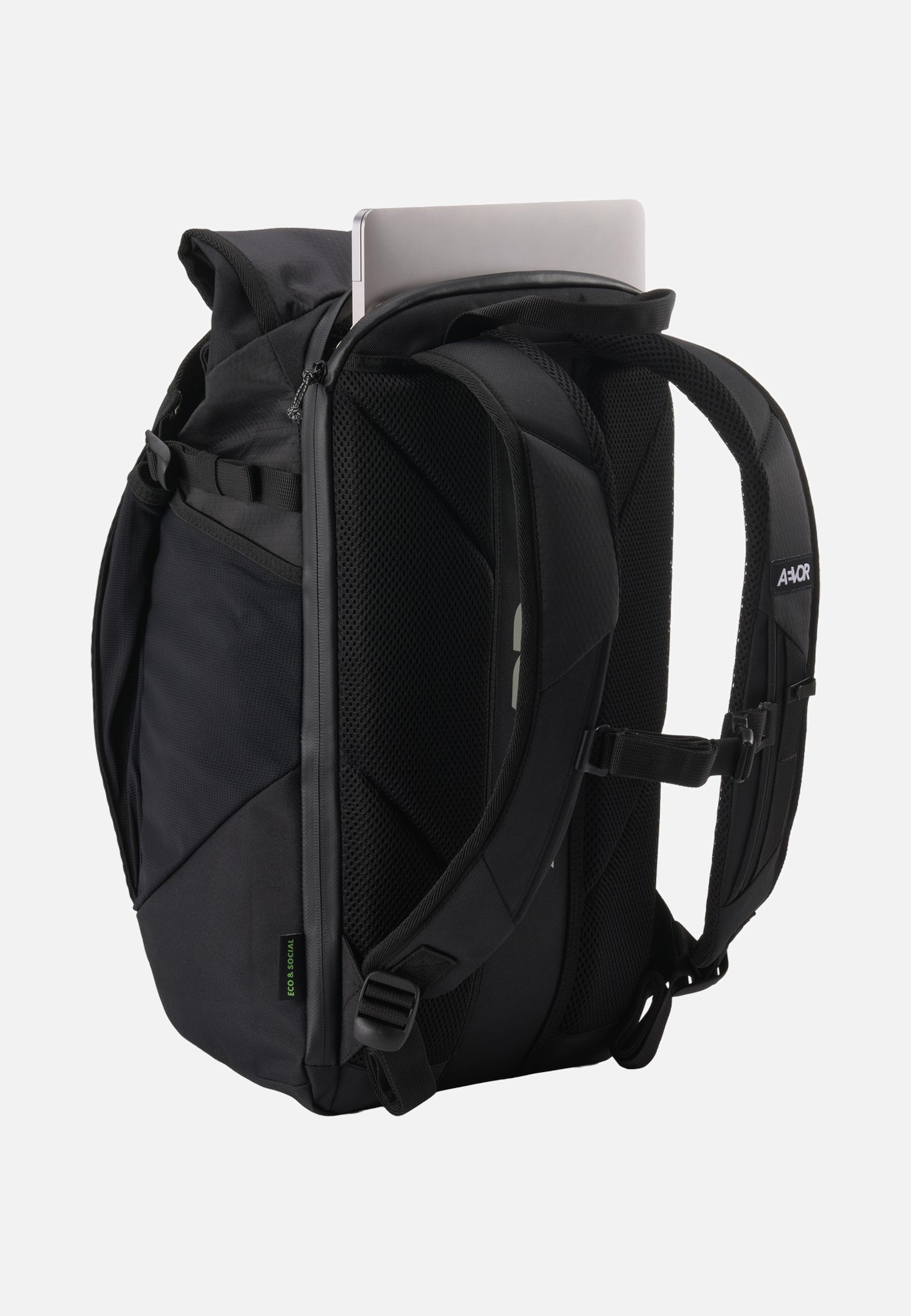 AEVOR Roll Pack Proof Black Rolltop Backpack