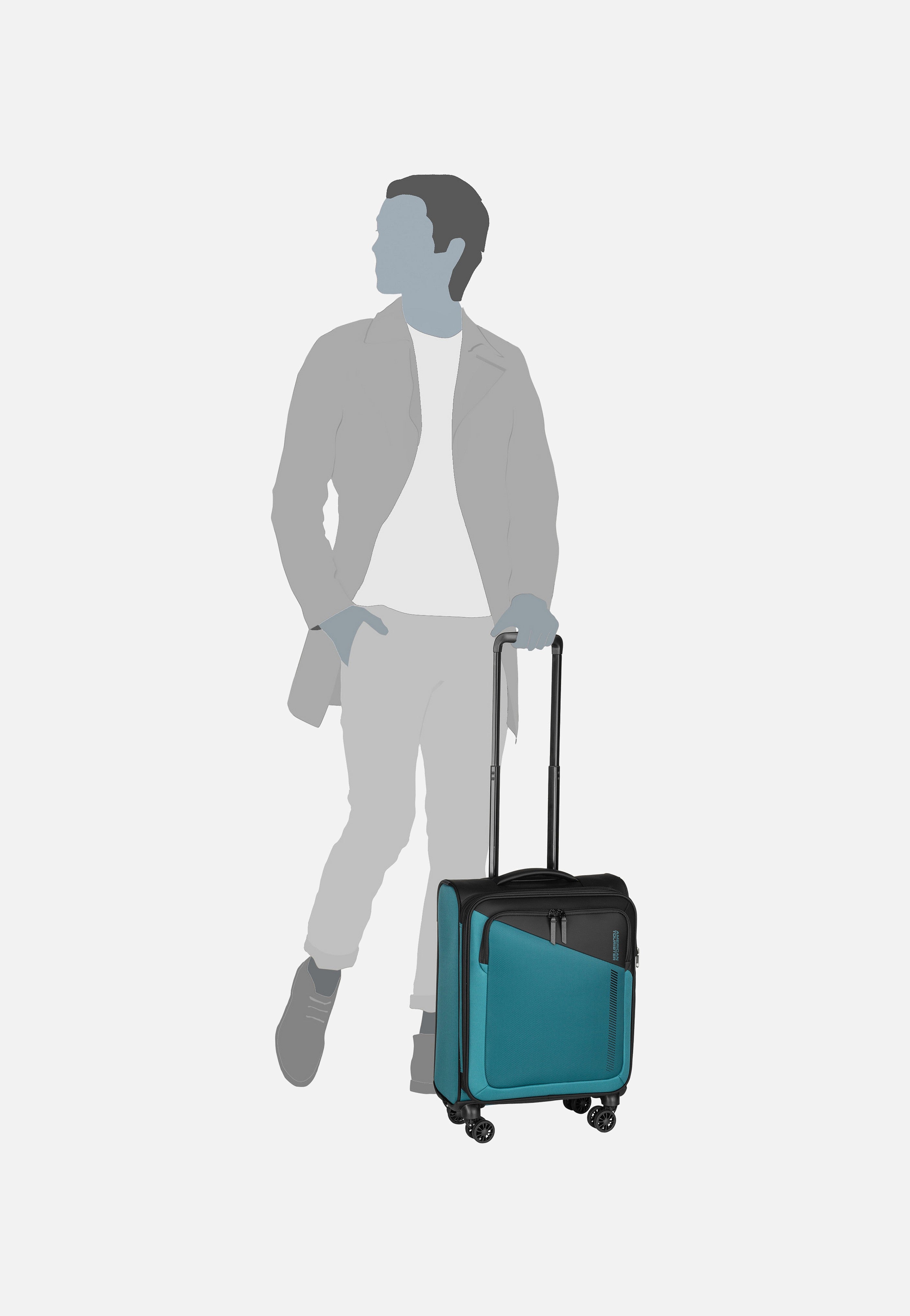 American Tourister - Daring Dash Spinner S EXP Black/Blue - Suitcase | Neutral-Image