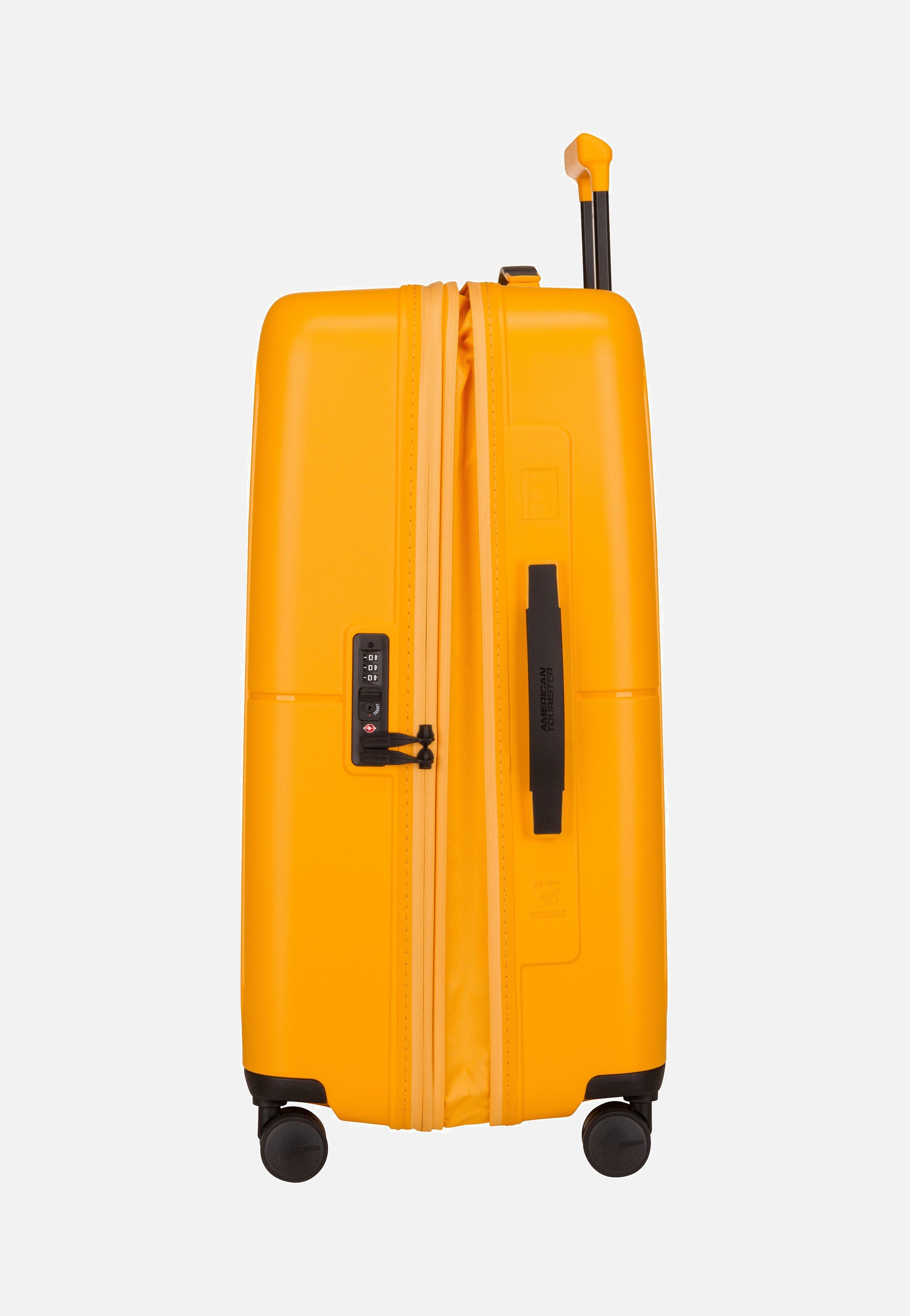 American Tourister Dashpop Spinner 67 EXP Golden Yellow Suitcase  