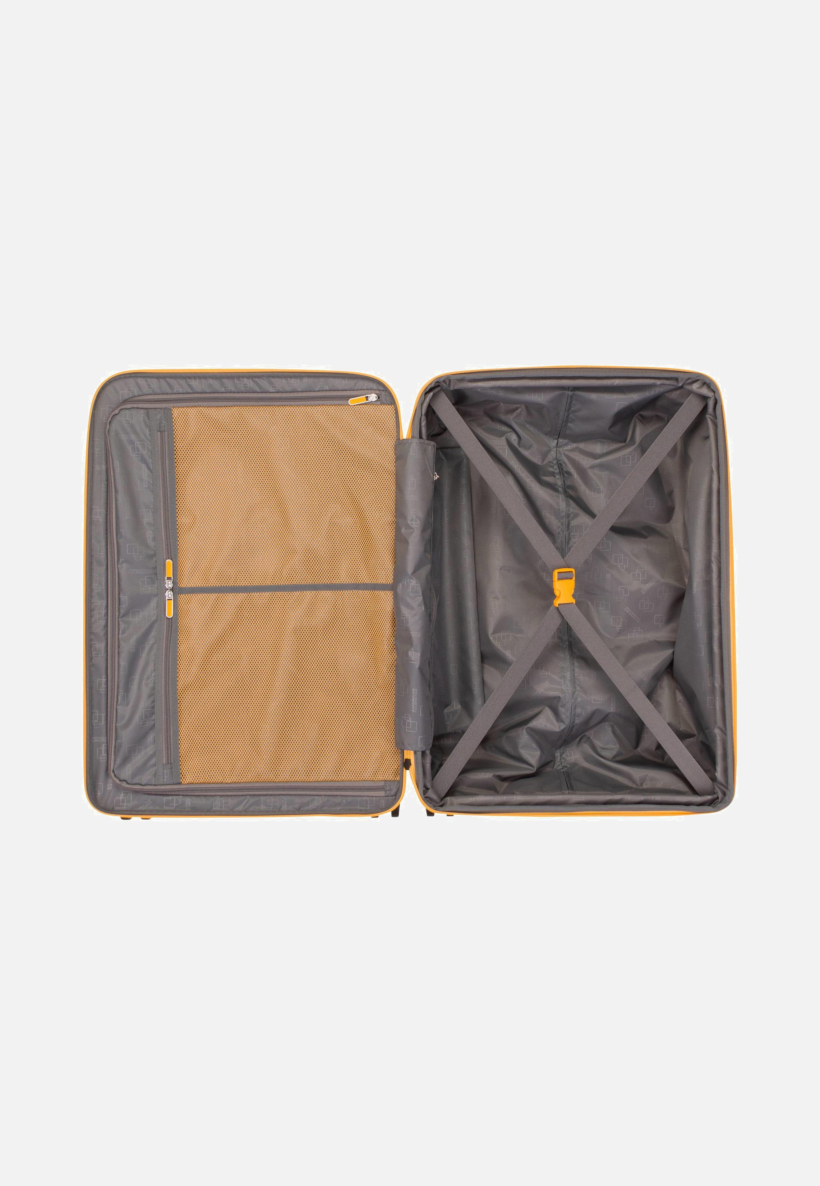 American Tourister Dashpop Spinner 67 EXP Golden Yellow Suitcase  