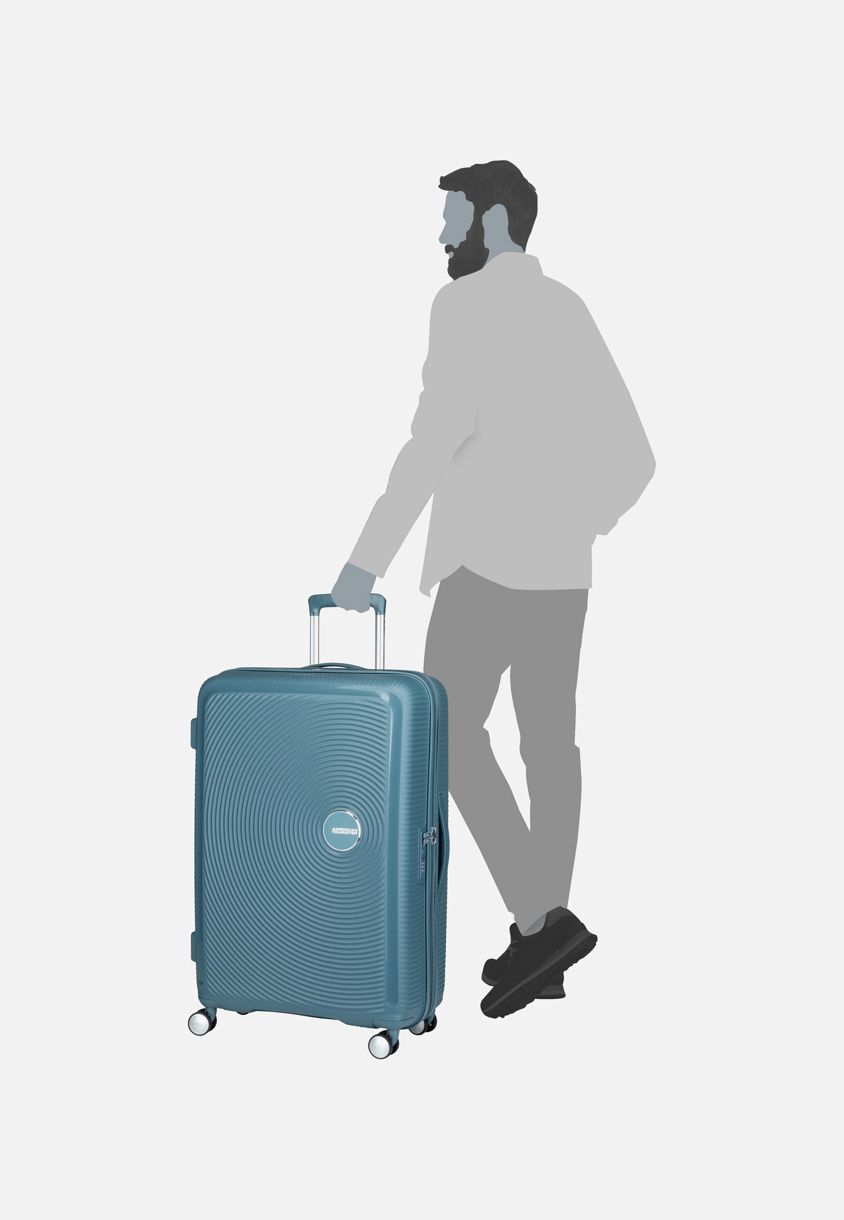 American Tourister SoundBox Spinner 77 EXP Stone Blue - Suitcase