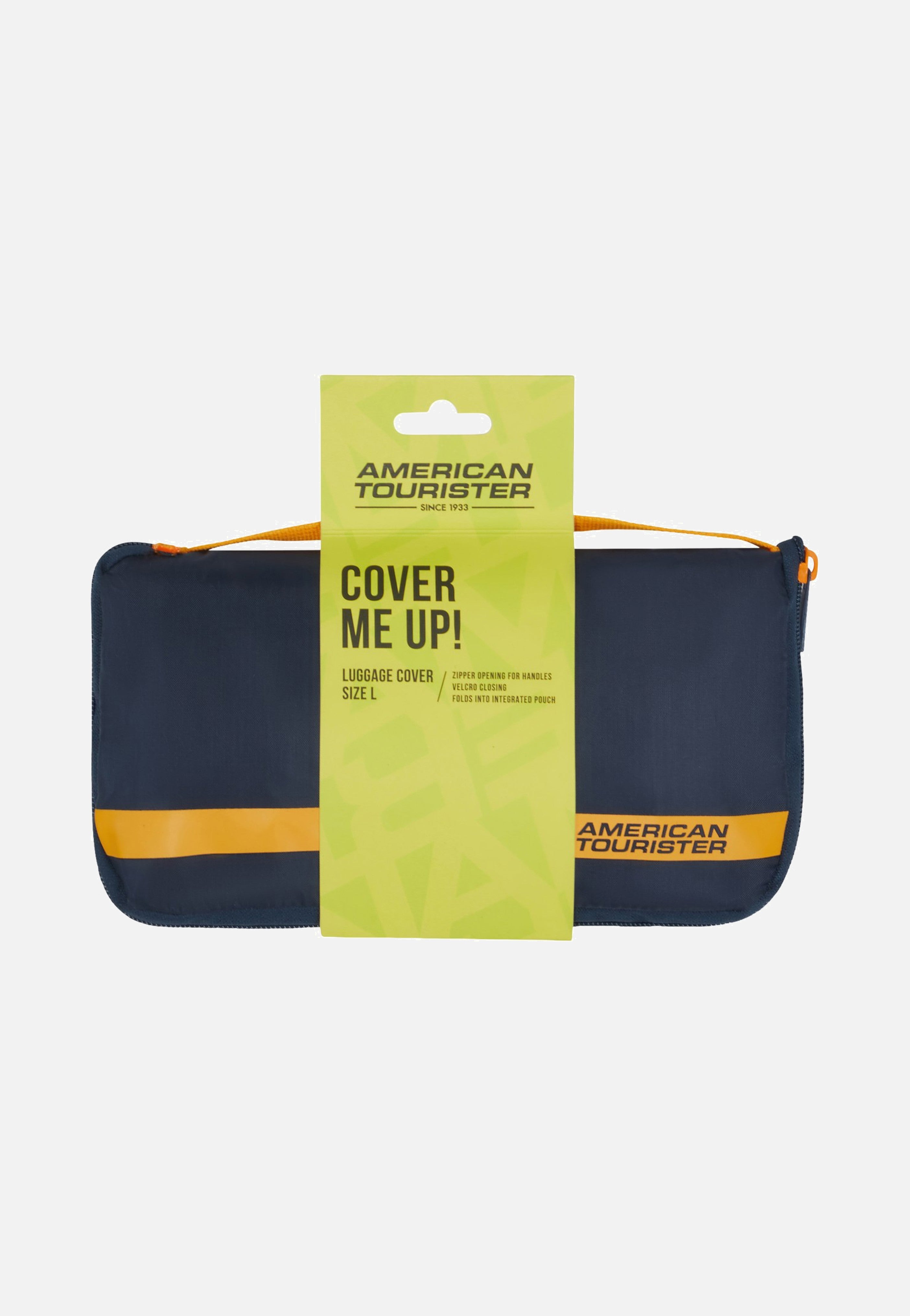 American Tourister Foldable L Navy/Orange Luggage Cover