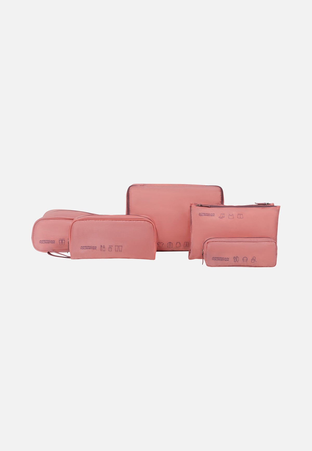 American Tourister Packing Organizers 5Pcs Pink/Mauve Packing Organizers