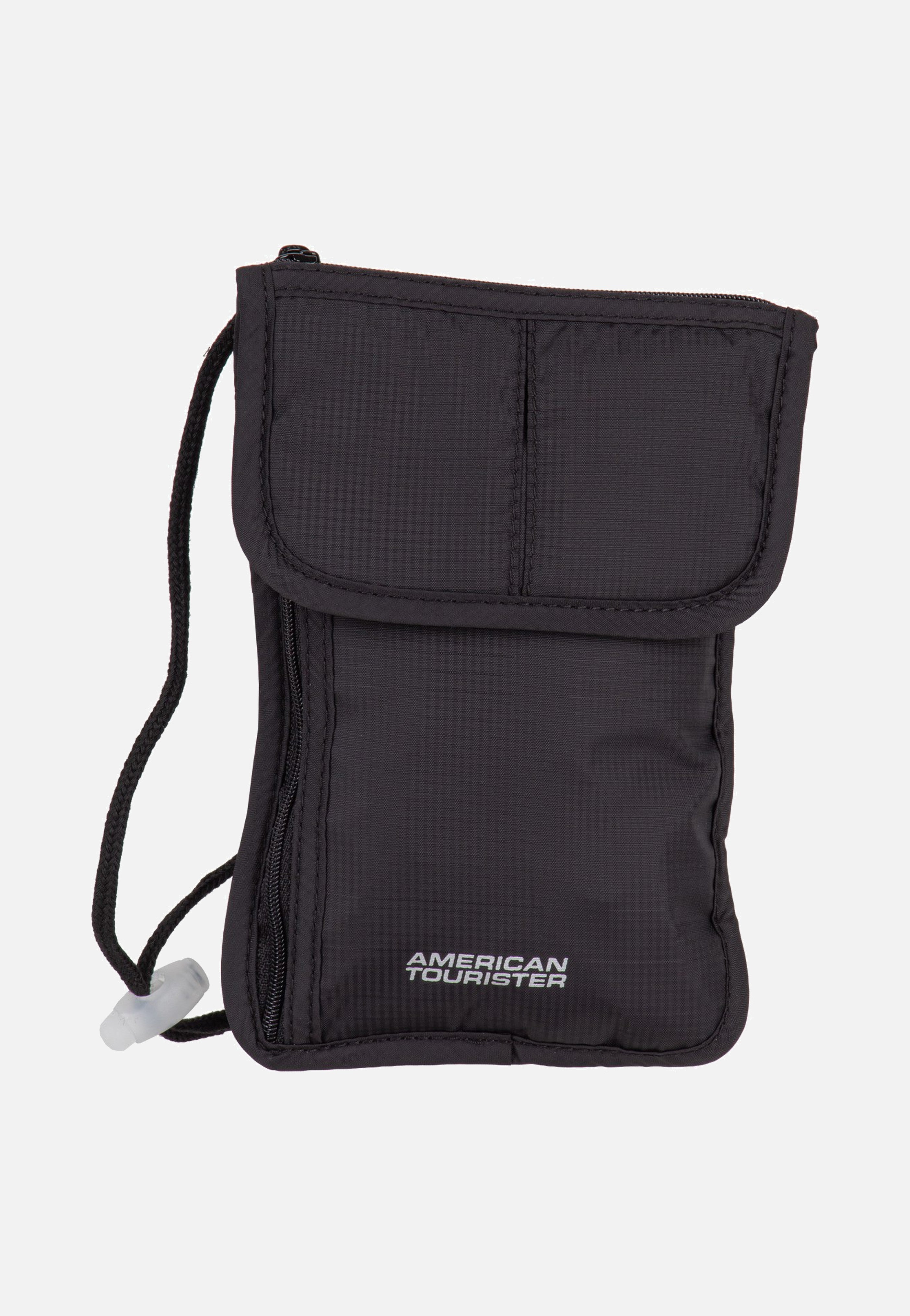 American Tourister RFID Security Neck Pouch Black Phone Pouch