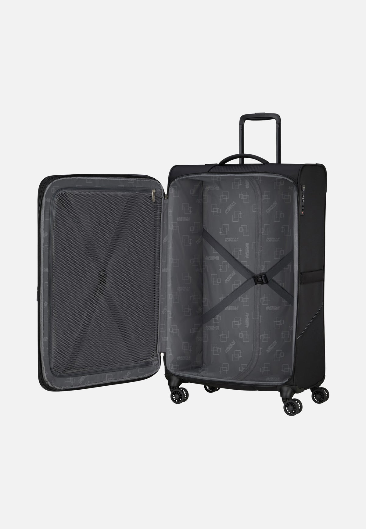American Tourister Summerride Spinner L Exp TSA Black Suitcase