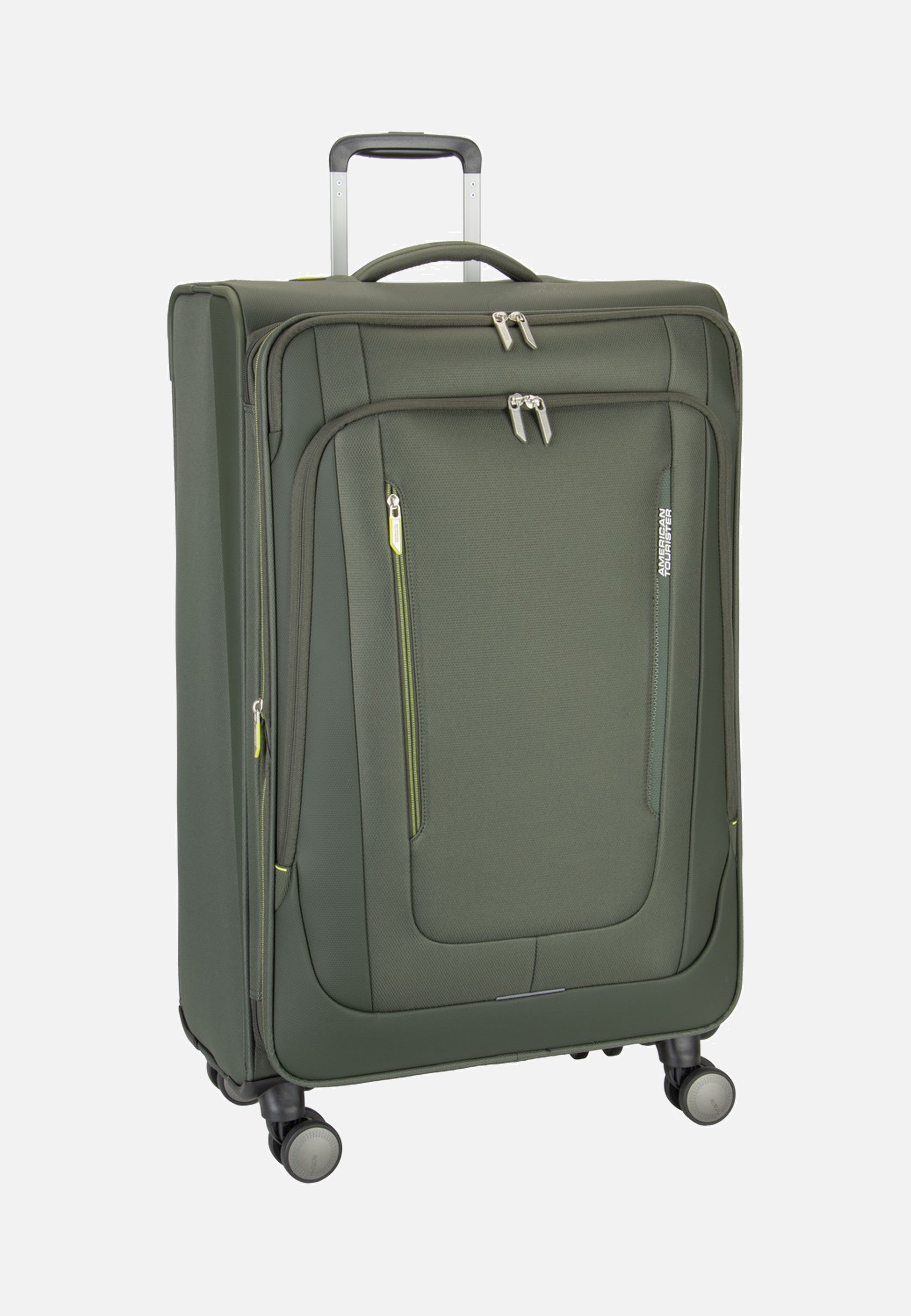American Tourister Wanderlite Spinner L Exp Dark Khaki Suitcase