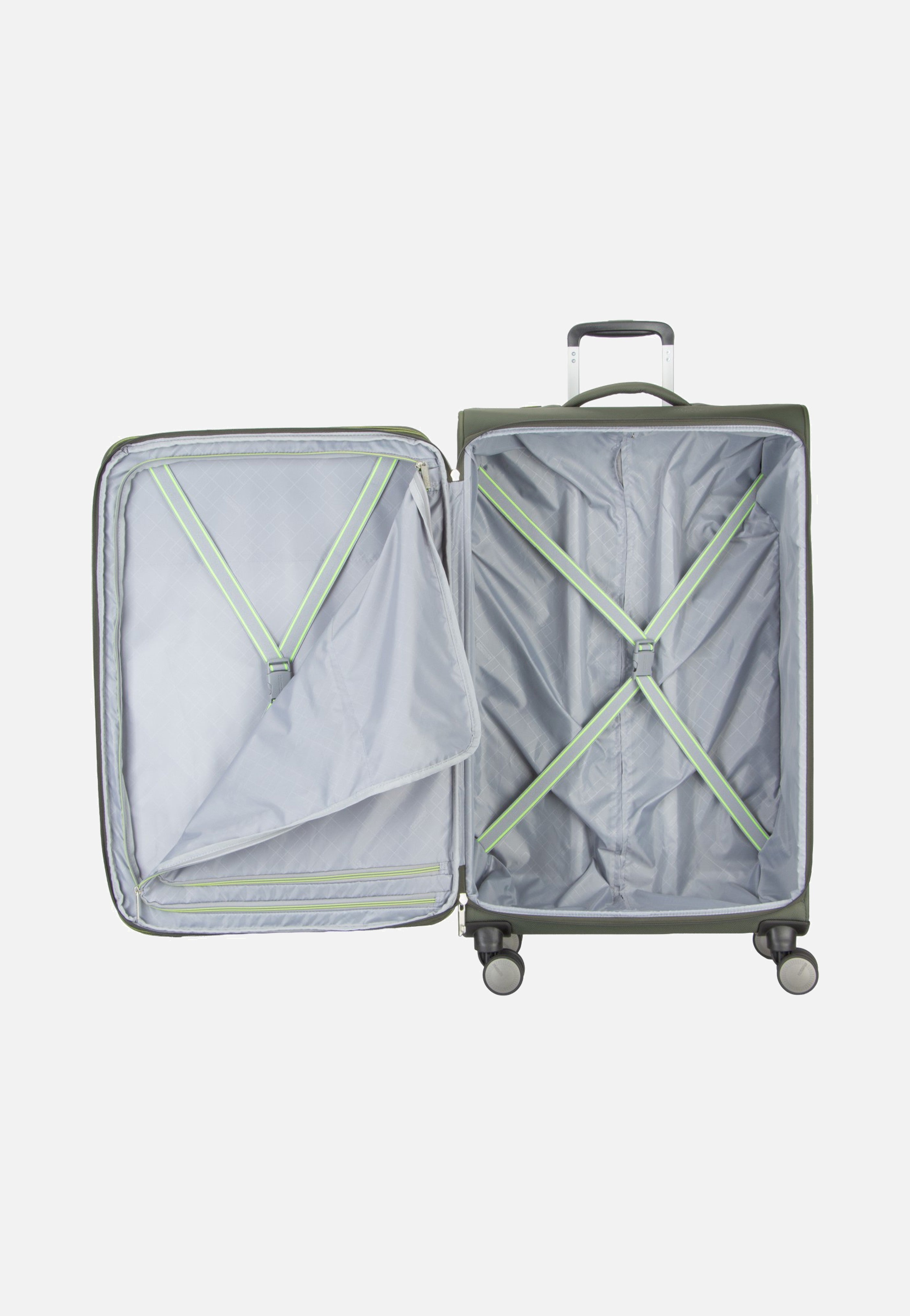American Tourister Wanderlite Spinner L Exp Dark Khaki Suitcase