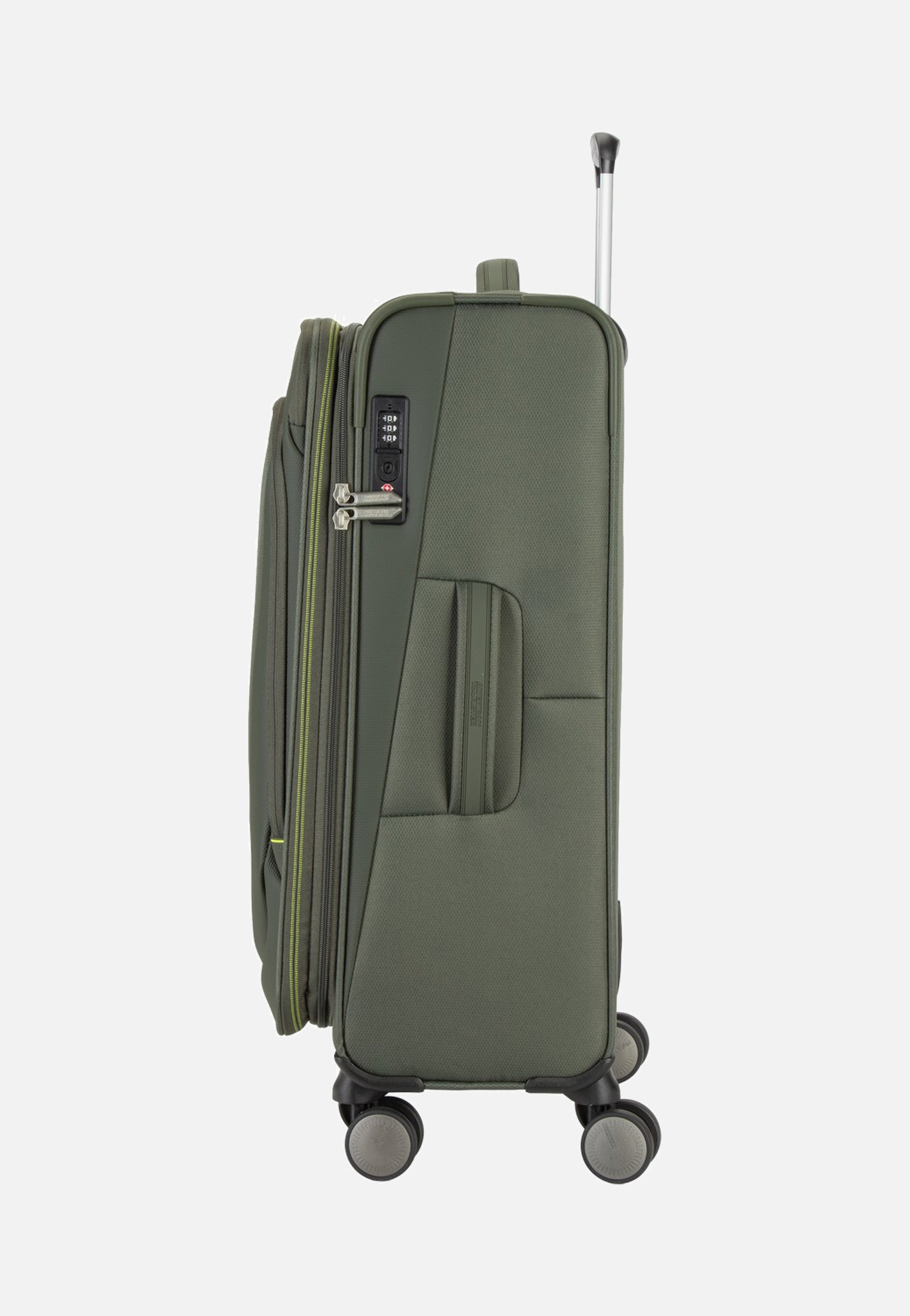 American Tourister Wanderlite Spinner M Exp Dark Khaki Suitcase