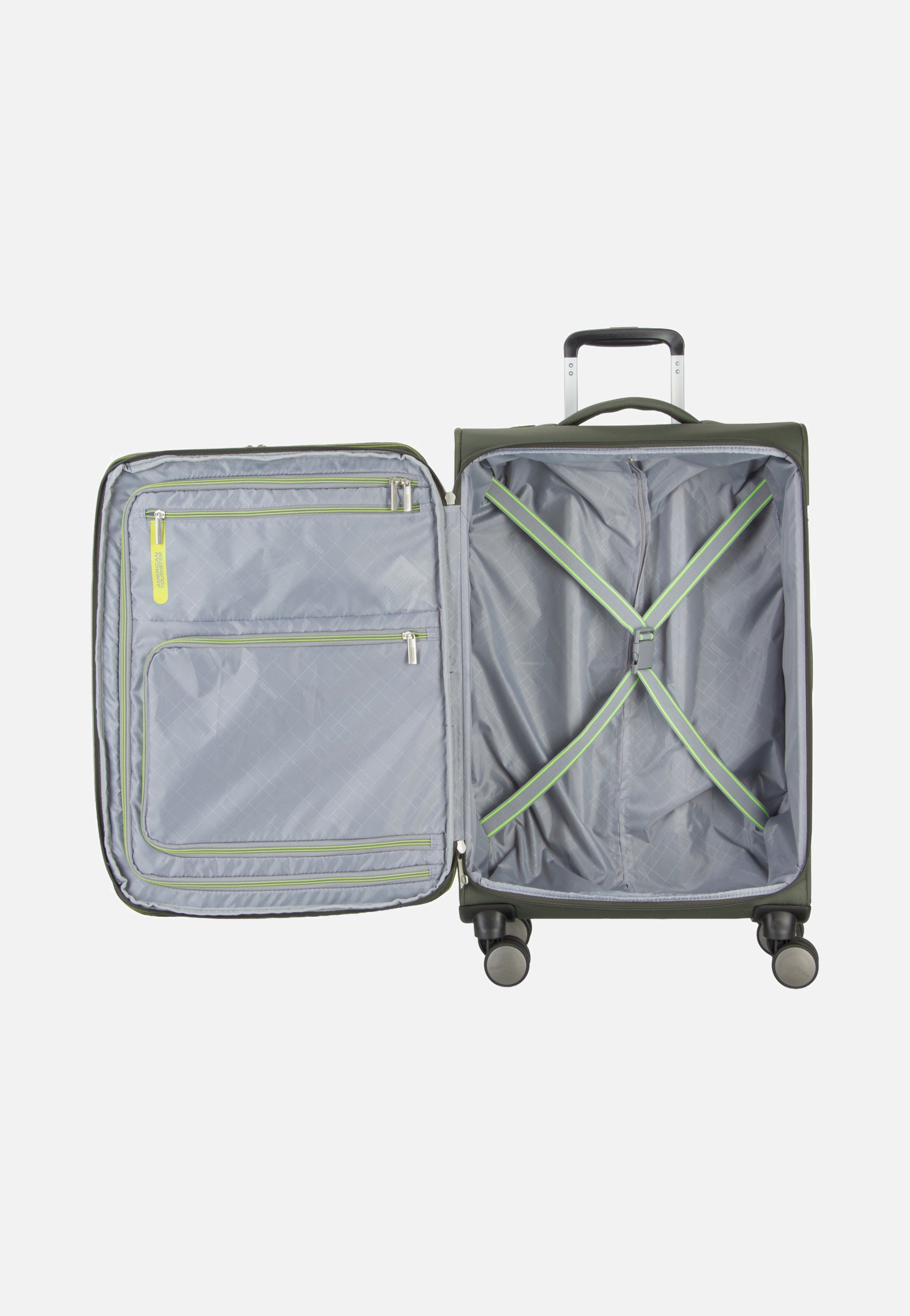 American Tourister Wanderlite Spinner M Exp Dark Khaki Suitcase