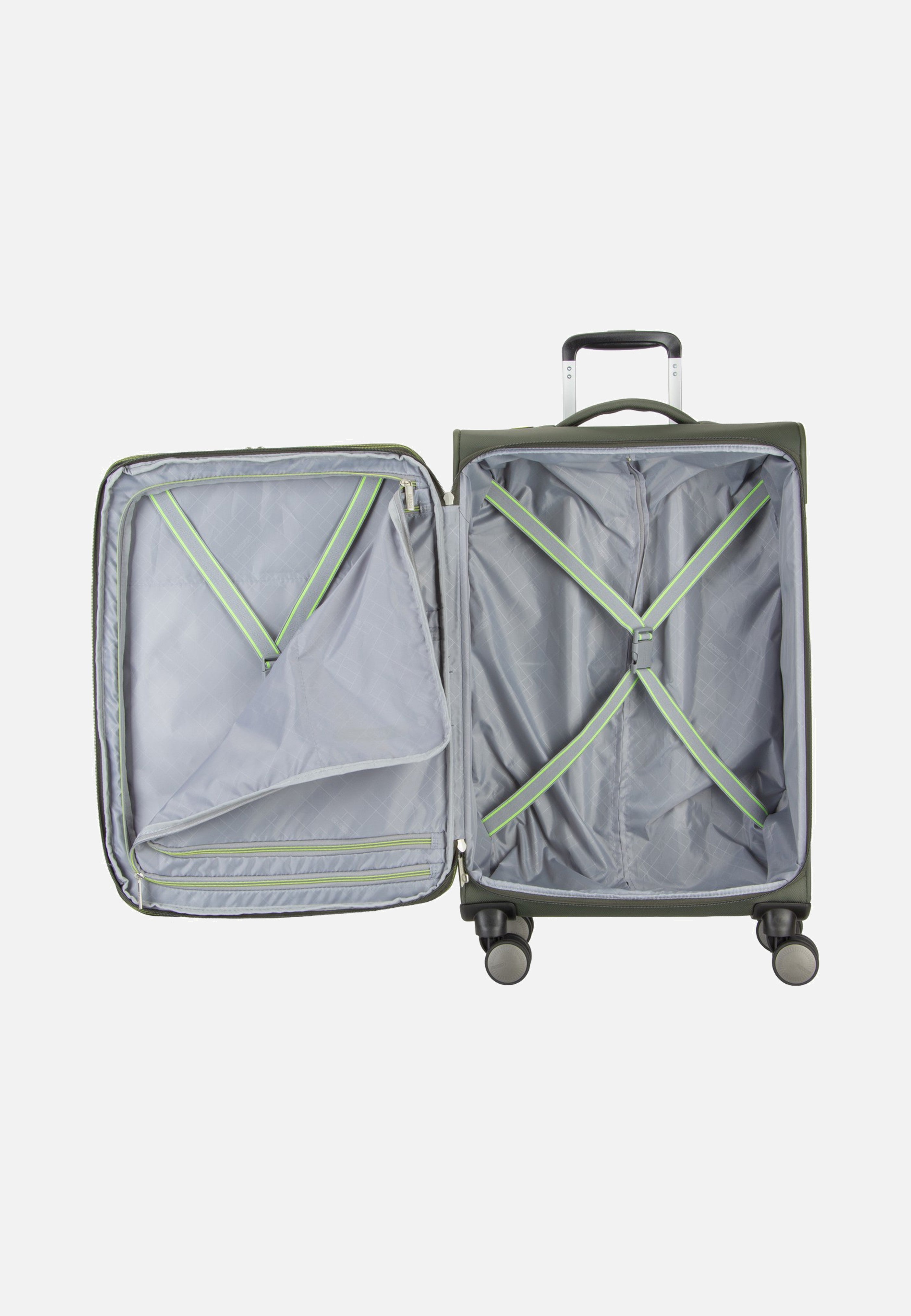 American Tourister Wanderlite Spinner M Exp Dark Khaki Suitcase