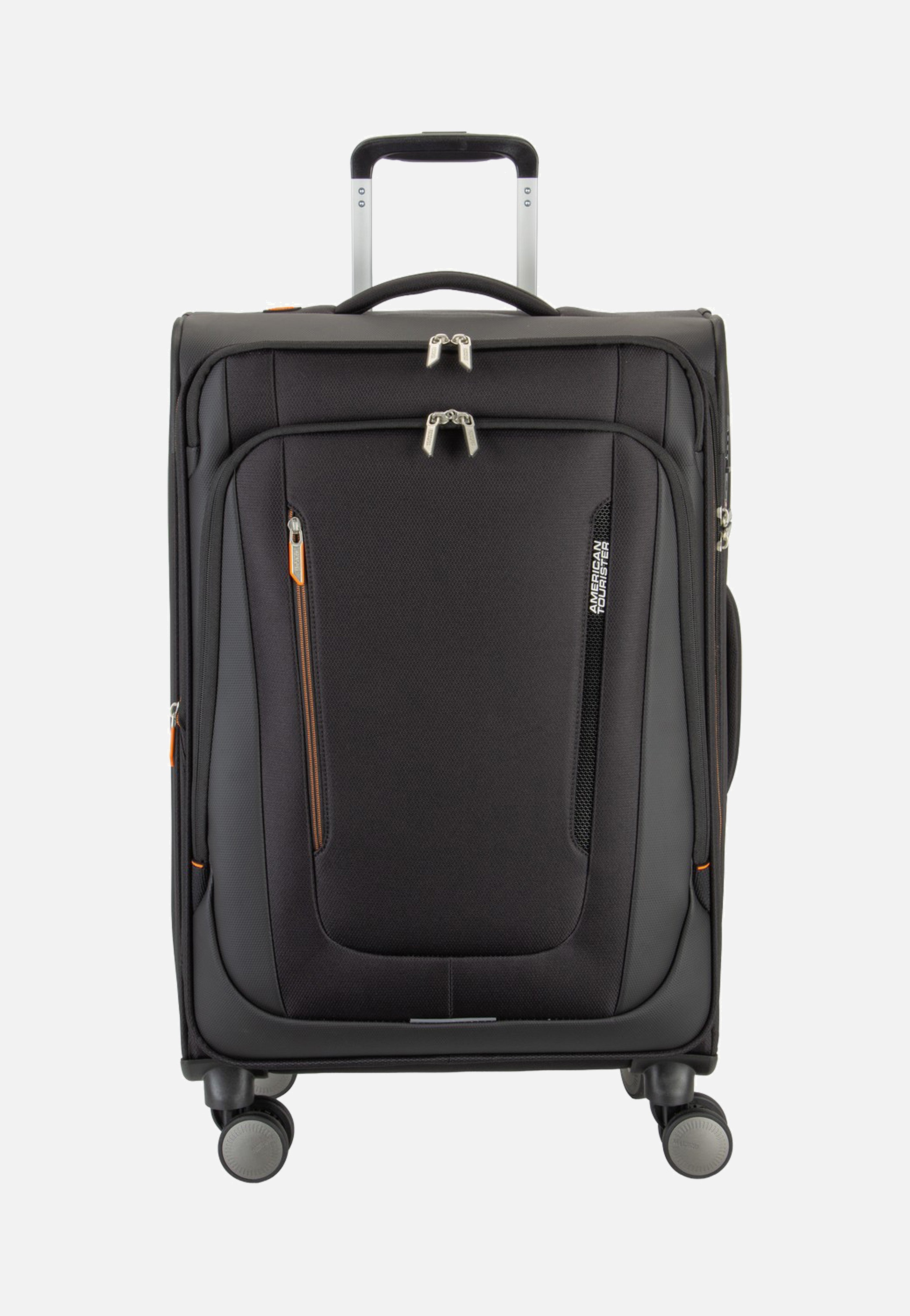 American Tourister Wanderlite Spinner M Exp Shadow Black Suitcase