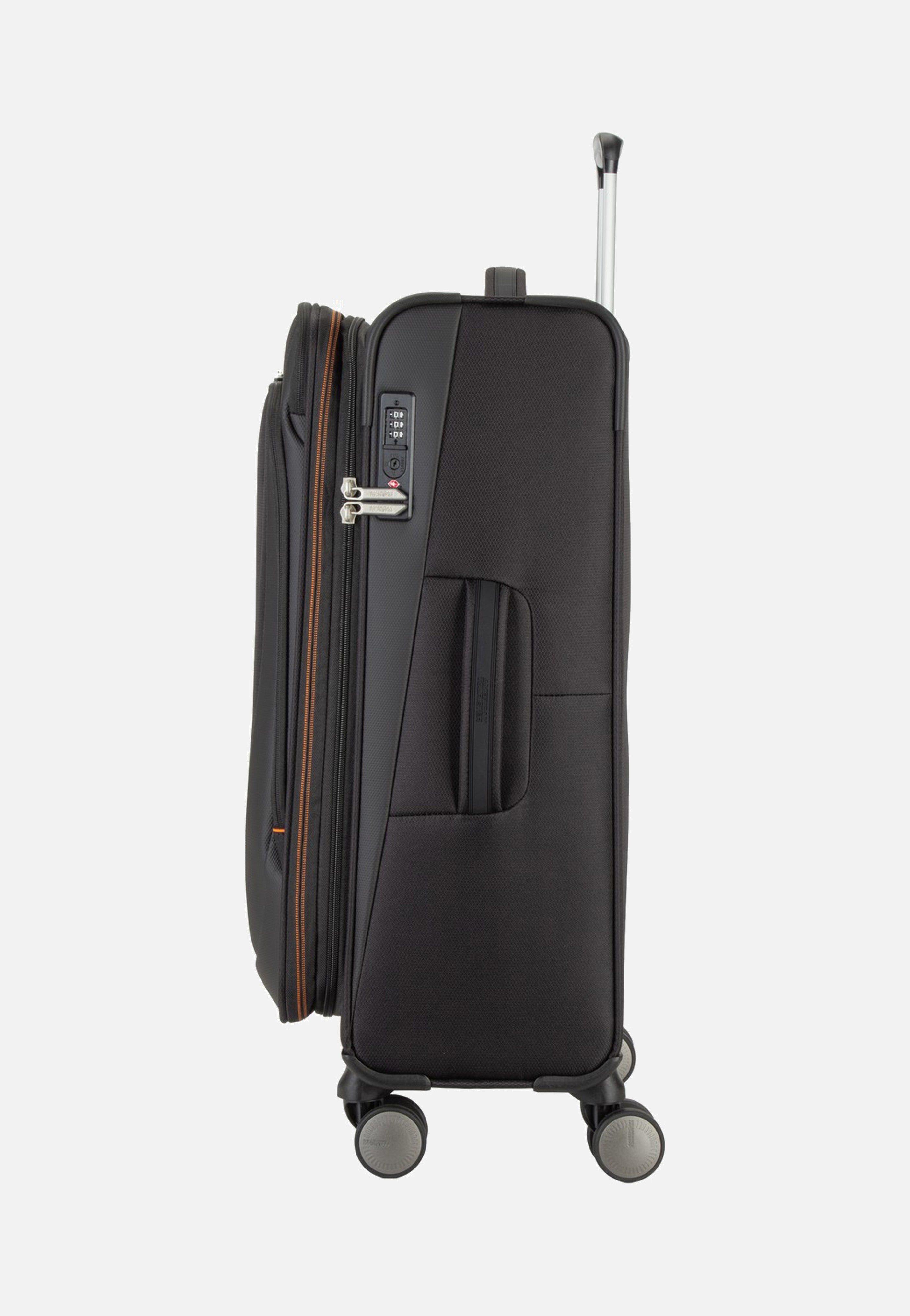 American Tourister Wanderlite Spinner M Exp Shadow Black Suitcase