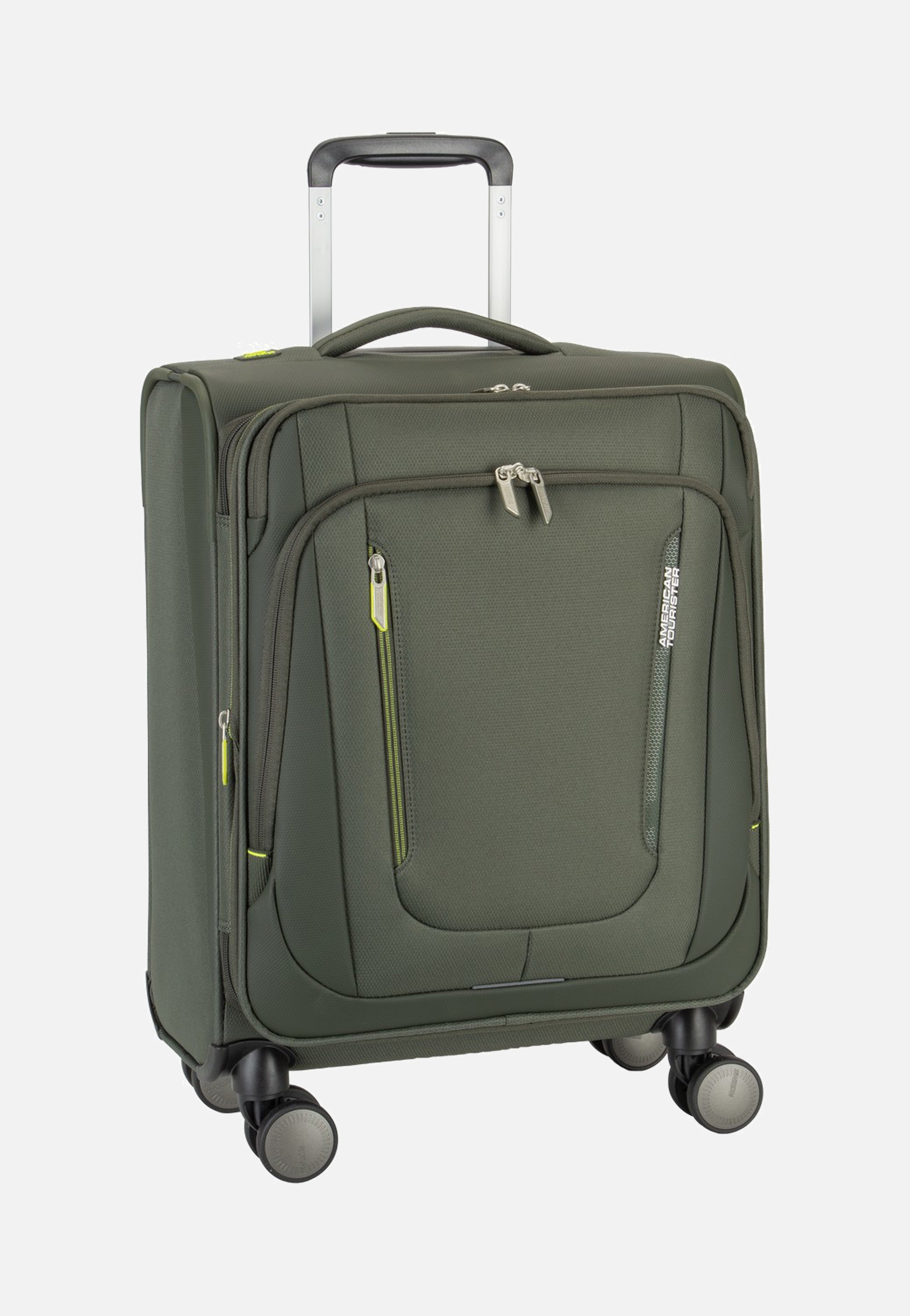 American Tourister Wanderlite Spinner S Exp Dark Khaki Suitcase