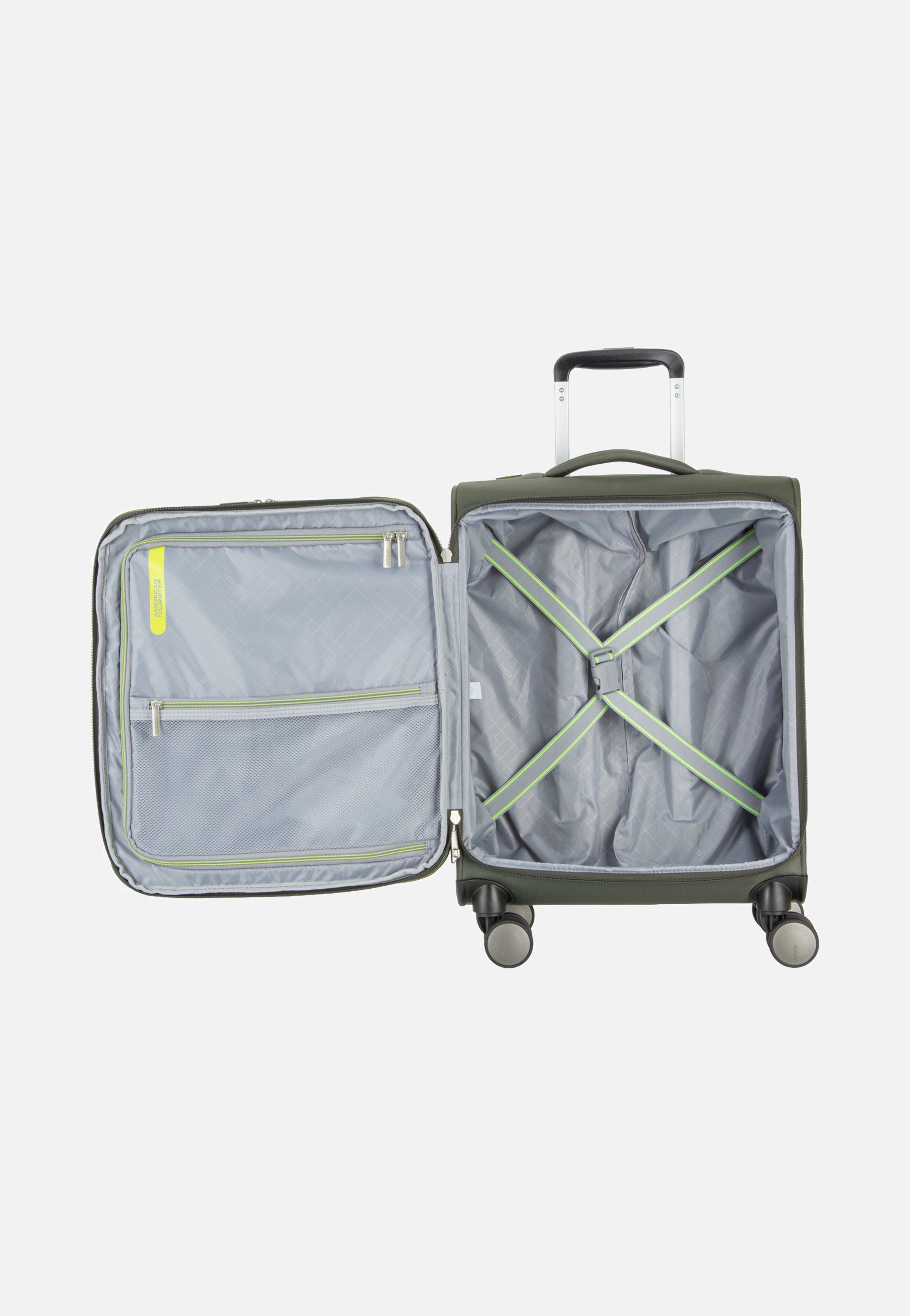 American Tourister Wanderlite Spinner S Exp Dark Khaki Suitcase