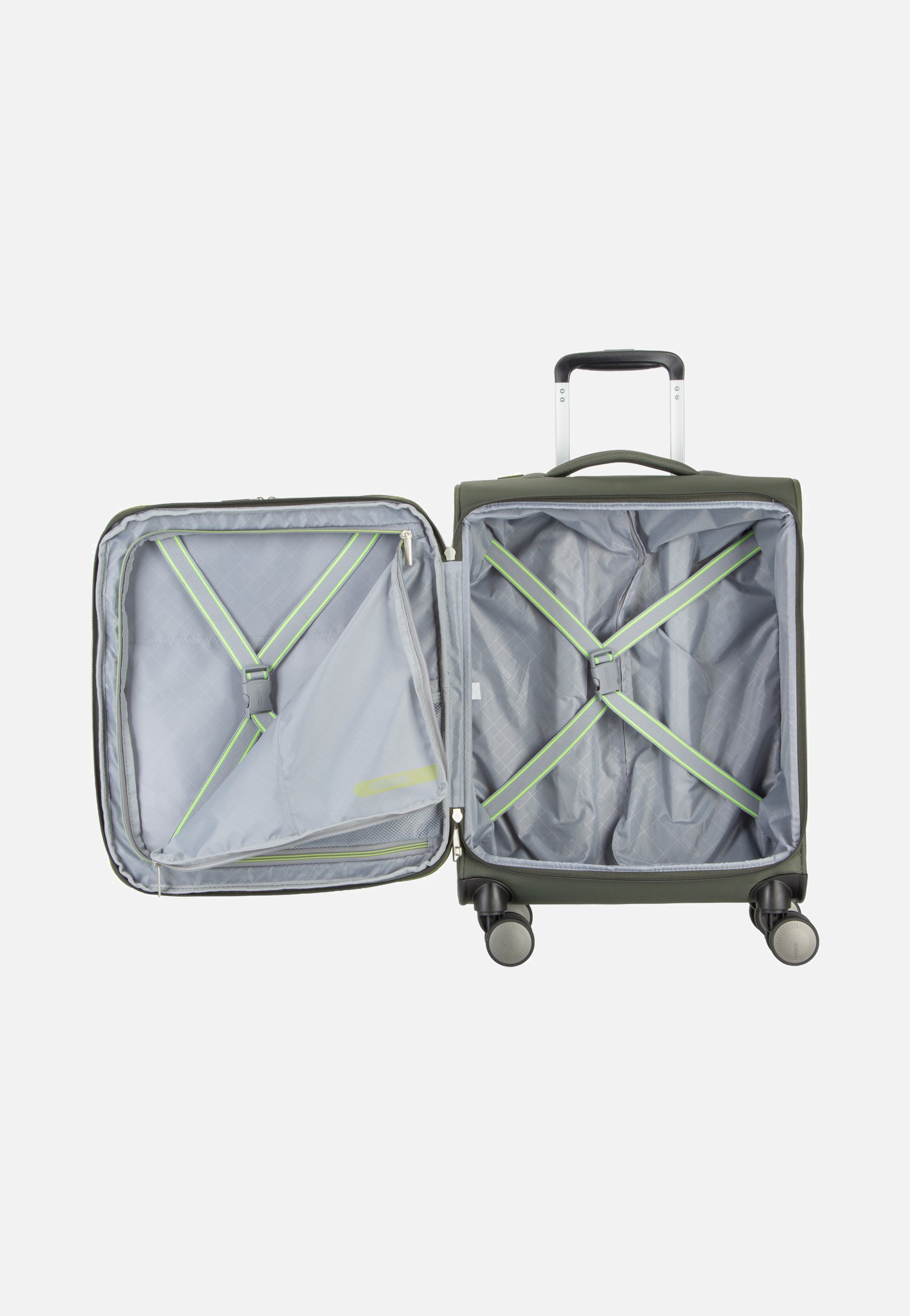American Tourister Wanderlite Spinner S Exp Dark Khaki Suitcase