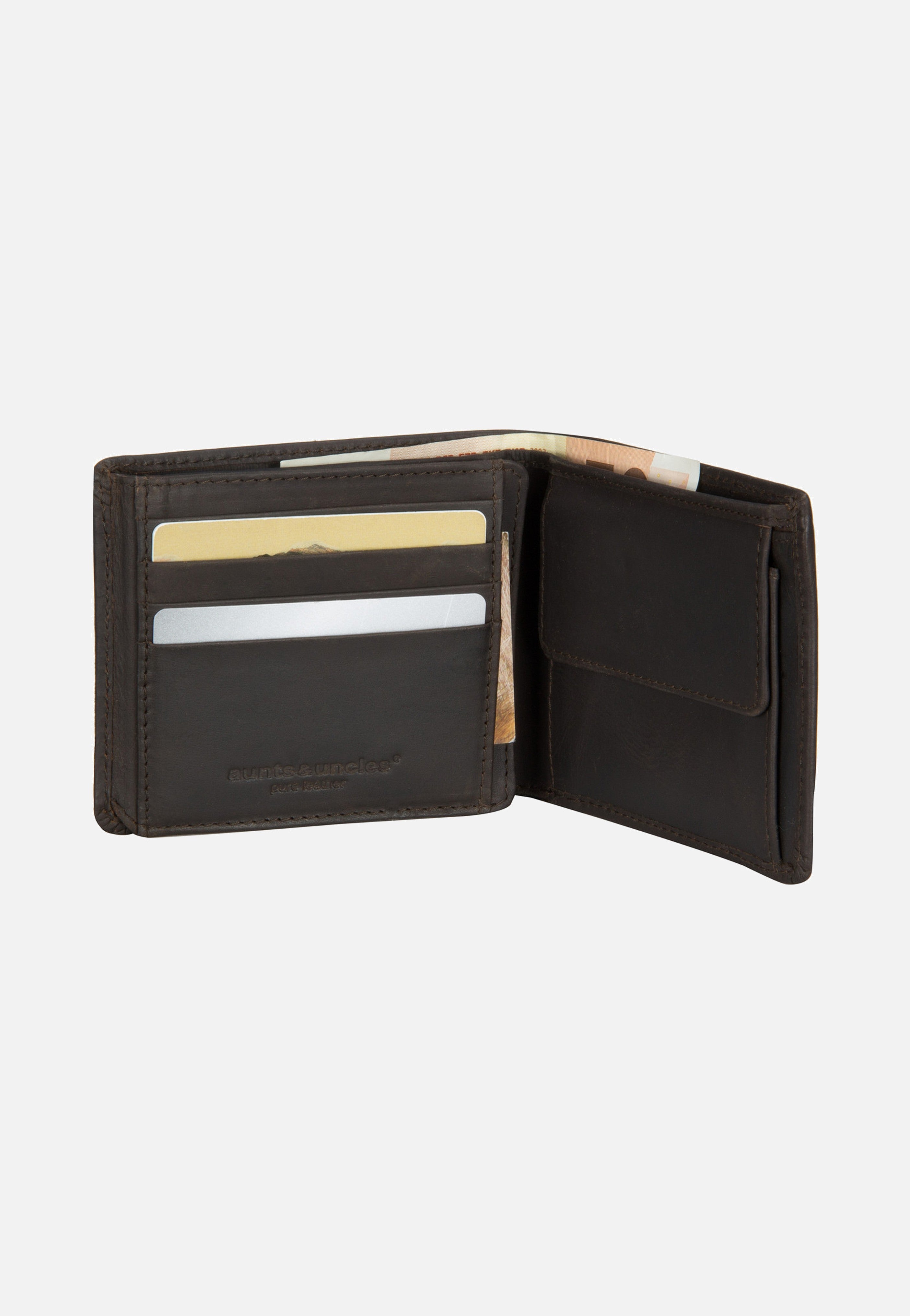 aunts & uncles Matt Vintage Brown Vintage Brown Logo Wallet