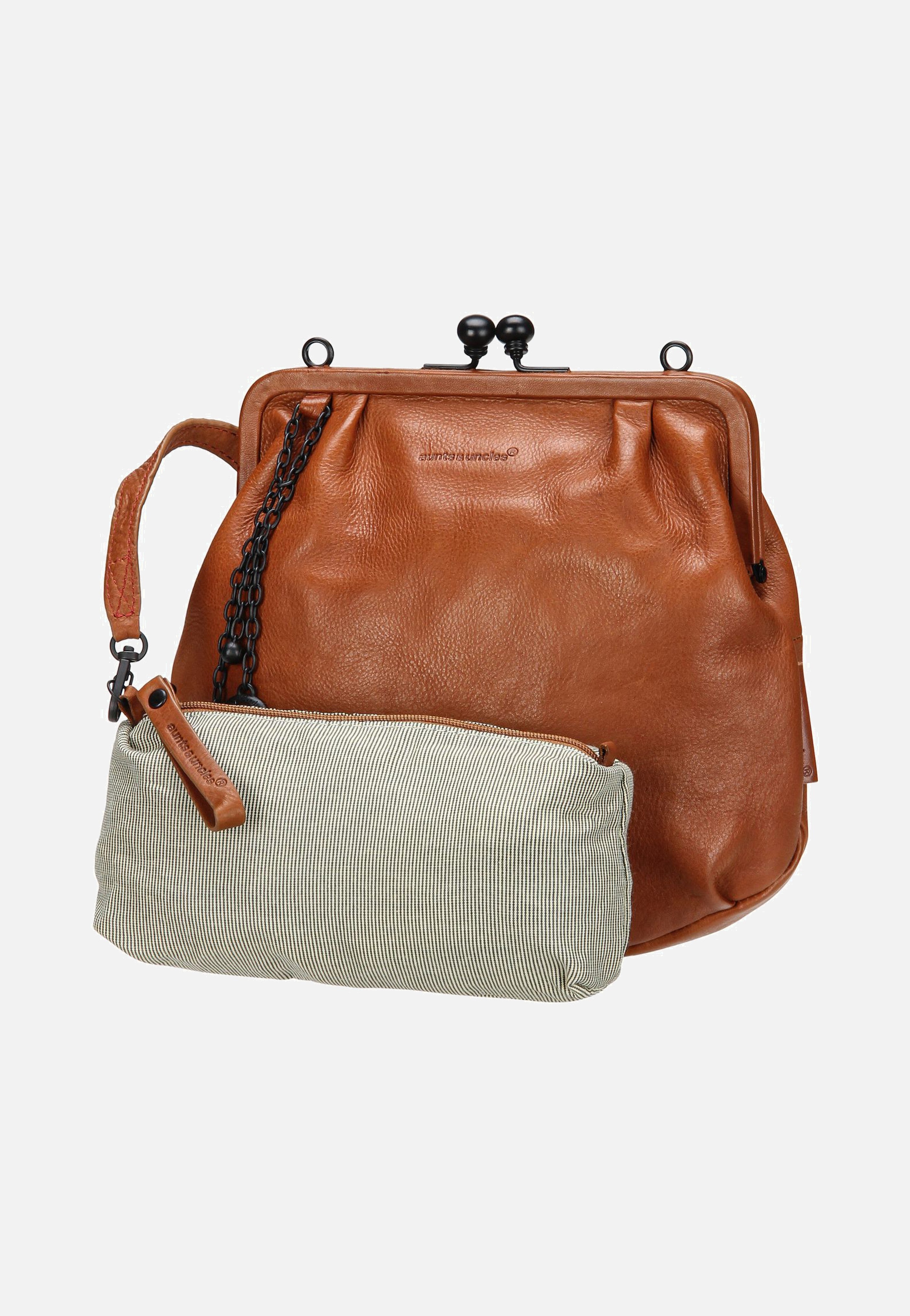 aunts & uncles Mrs. Fortune Cookie Caramel Pouch Bag