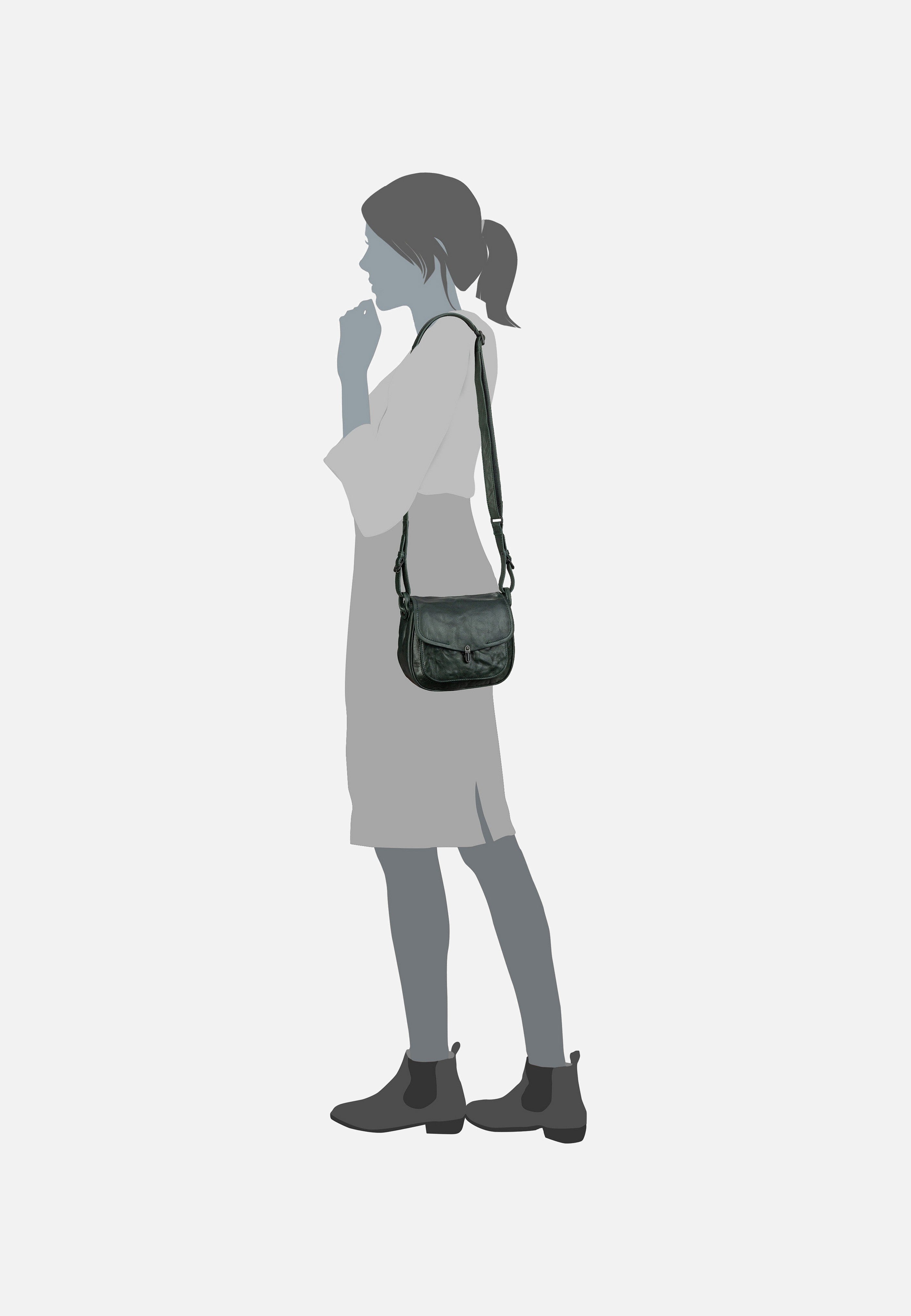 aunts & uncles - Mrs. Meringue Pie Deep Teal - Saddle Bag | Women-Image