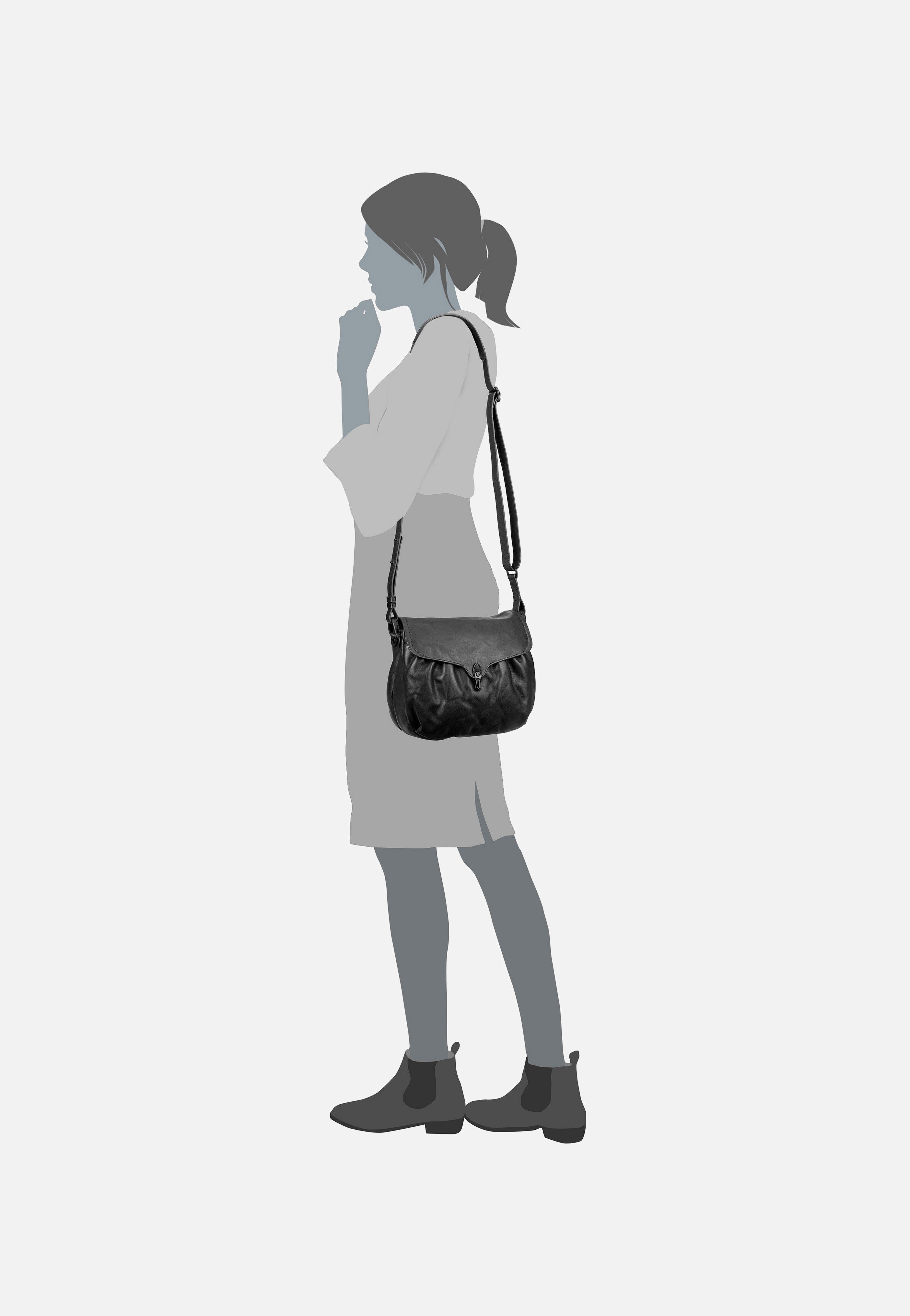 aunts & uncles - Mrs. Pineapple Pie Black Smoke - Saddle Bag | Women-Image