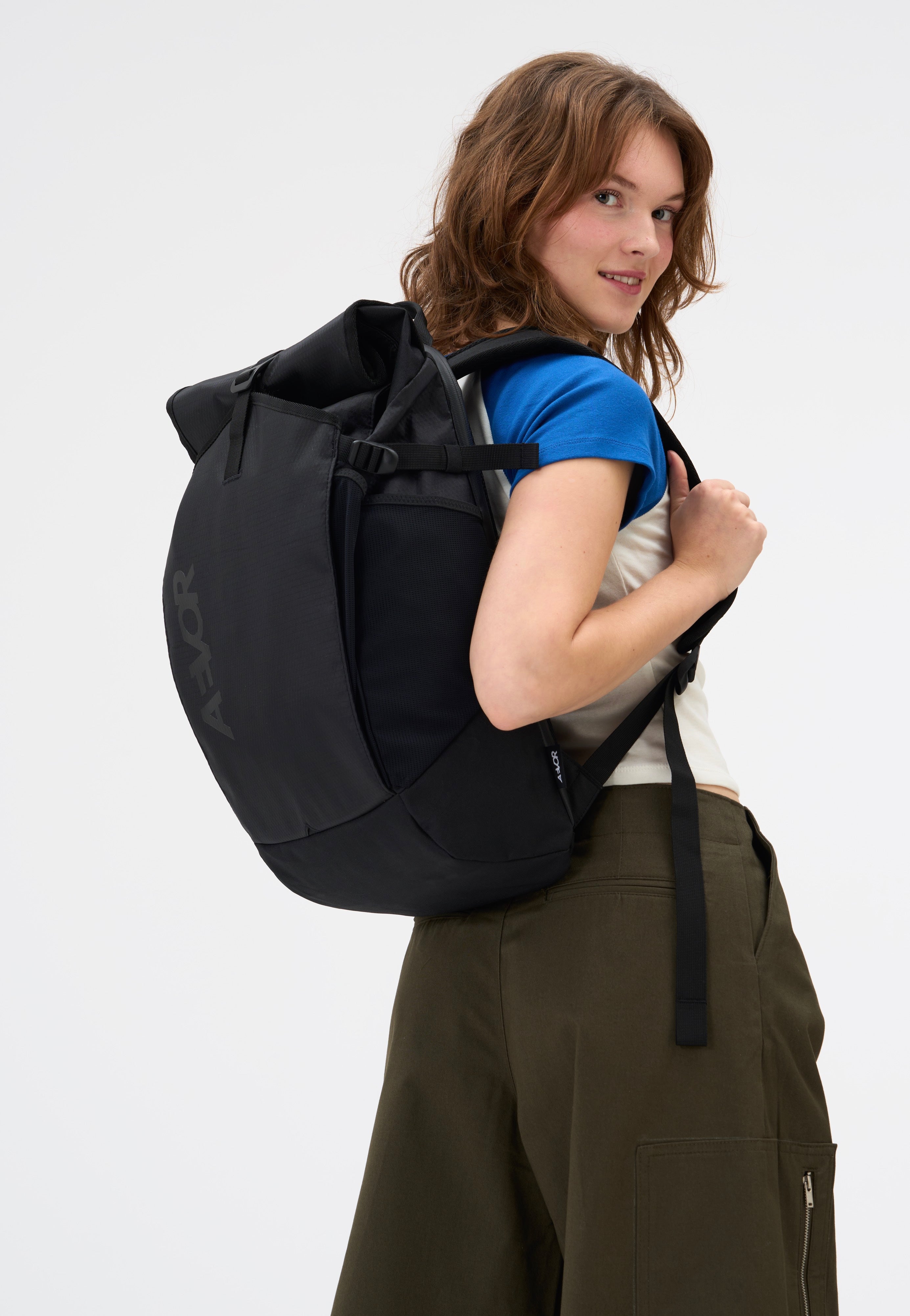 AEVOR Roll Pack Proof Black Rolltop Backpack