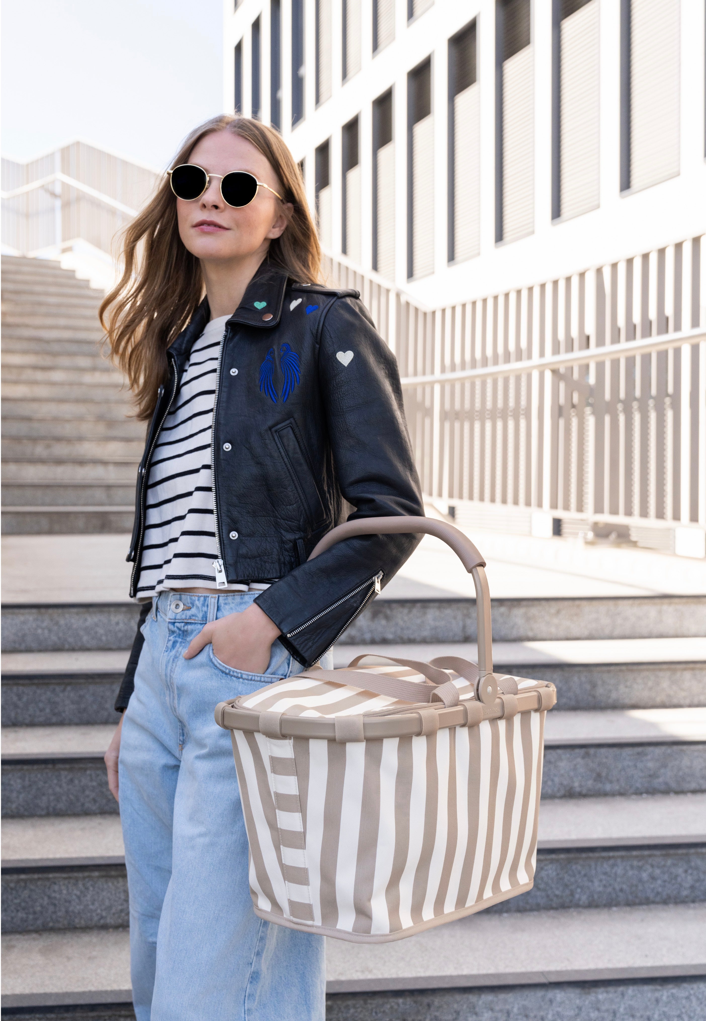 reisenthel - Carrybag Summerstripes Coffee - Shopping Basket | Neutral-Image
