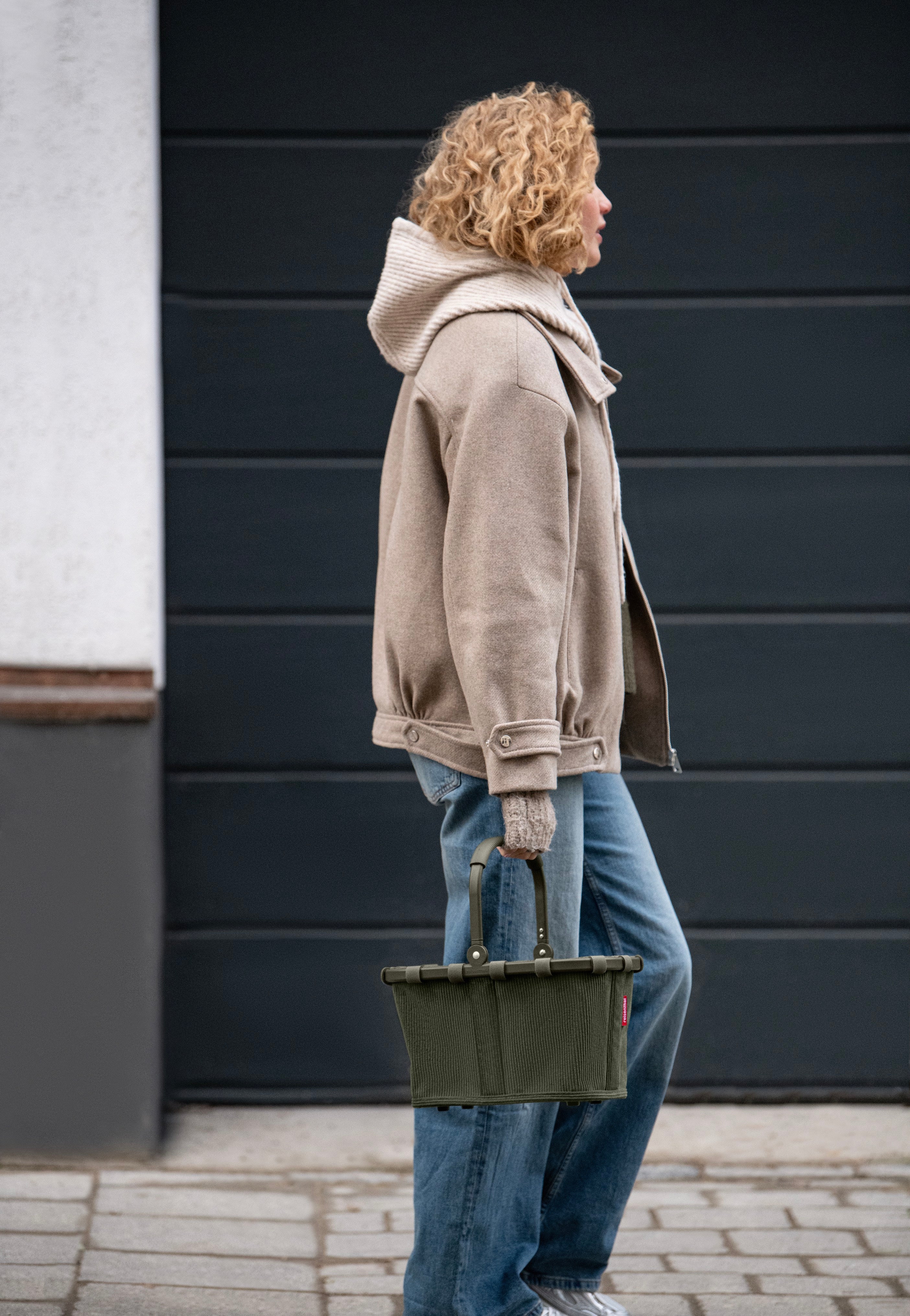 reisenthel Carrybag XS Cord Dark Matcha Shopping Basket